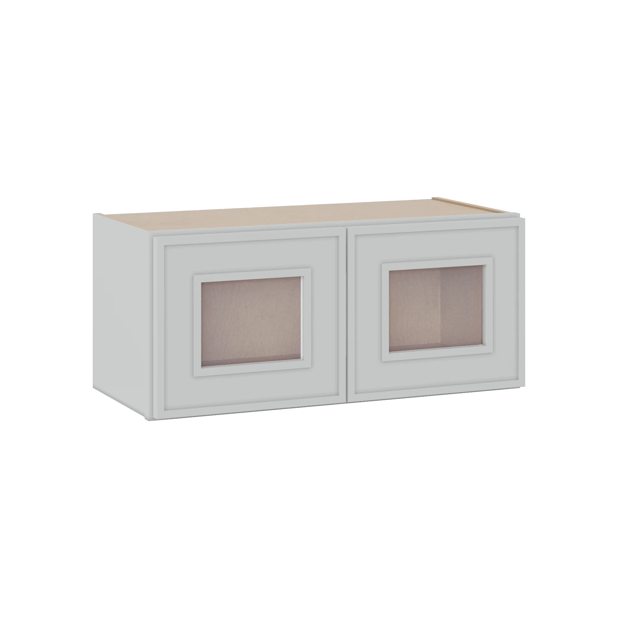 12" Tall 12" Deep Glass Door Stacker | Wall White Elegant Oak Craftsman Shaker 1-1/4" Overlay Wall Cabinet -  12", 15", 18", 21", 24", 27", 30", 33" & 36" Wide - Image 11