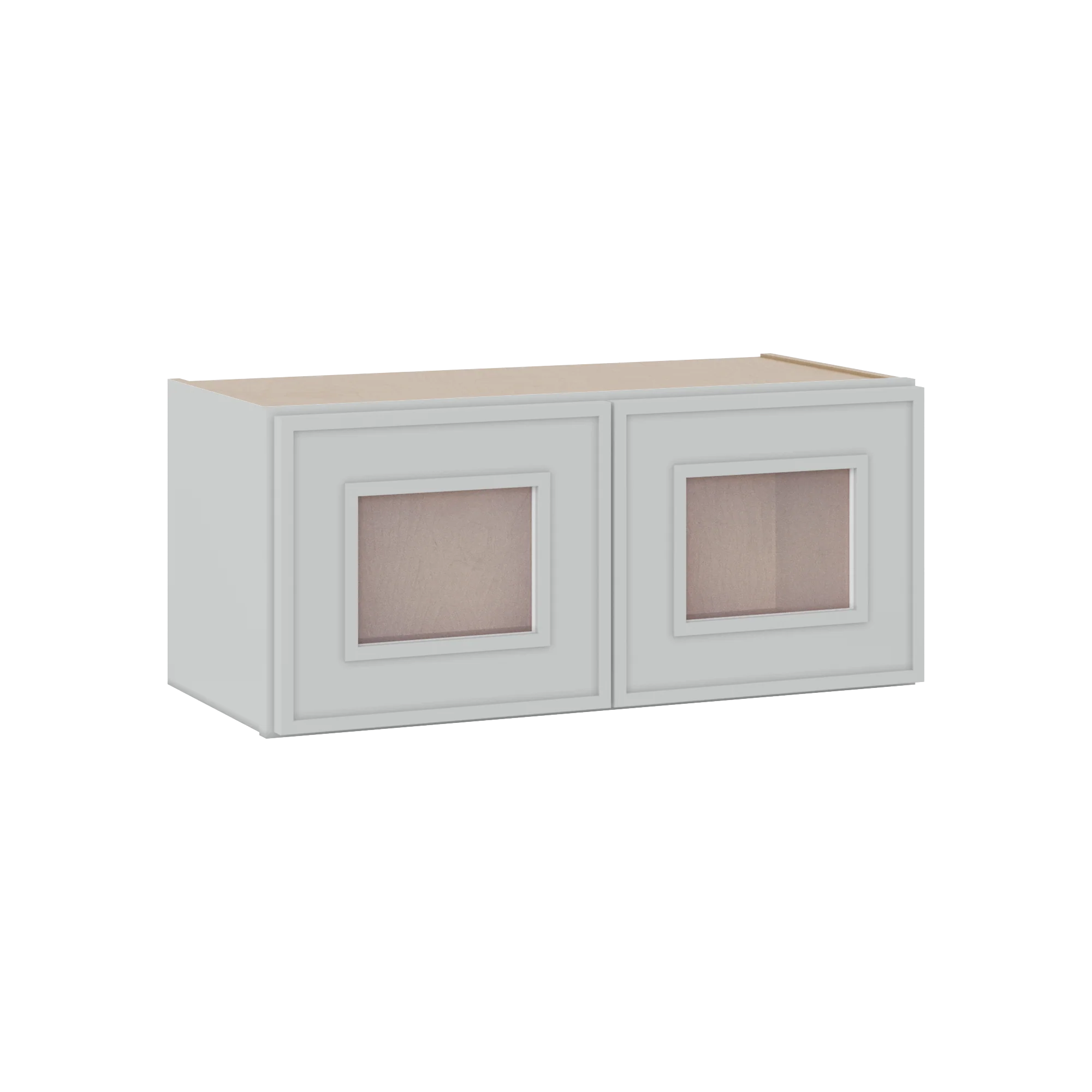 12" Tall 12" Deep Glass Door Stacker | Wall White Elegant Oak Craftsman Shaker 1-1/4" Overlay Wall Cabinet -  12", 15", 18", 21", 24", 27", 30", 33" & 36" Wide - Image 13