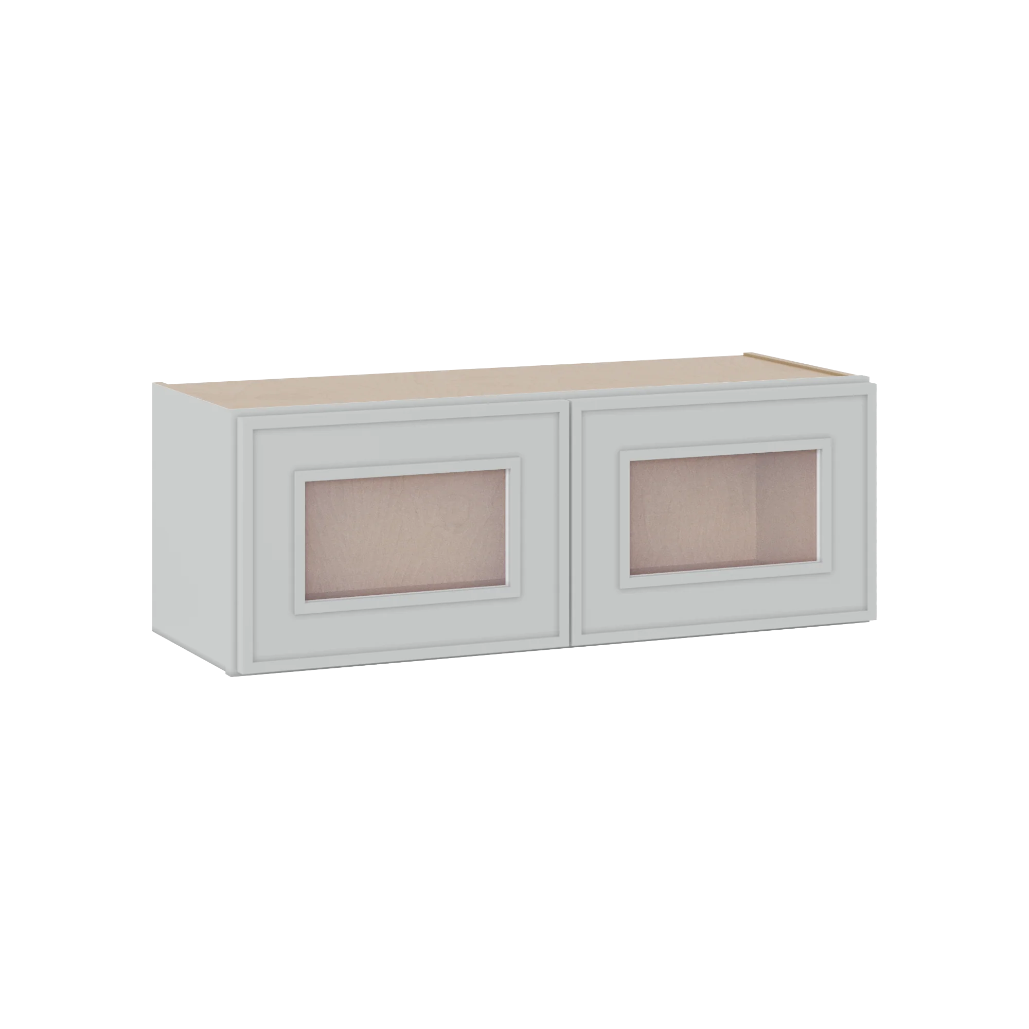 12" Tall 12" Deep Glass Door Stacker | Wall White Elegant Oak Craftsman Shaker 1-1/4" Overlay Wall Cabinet -  12", 15", 18", 21", 24", 27", 30", 33" & 36" Wide - Image 15