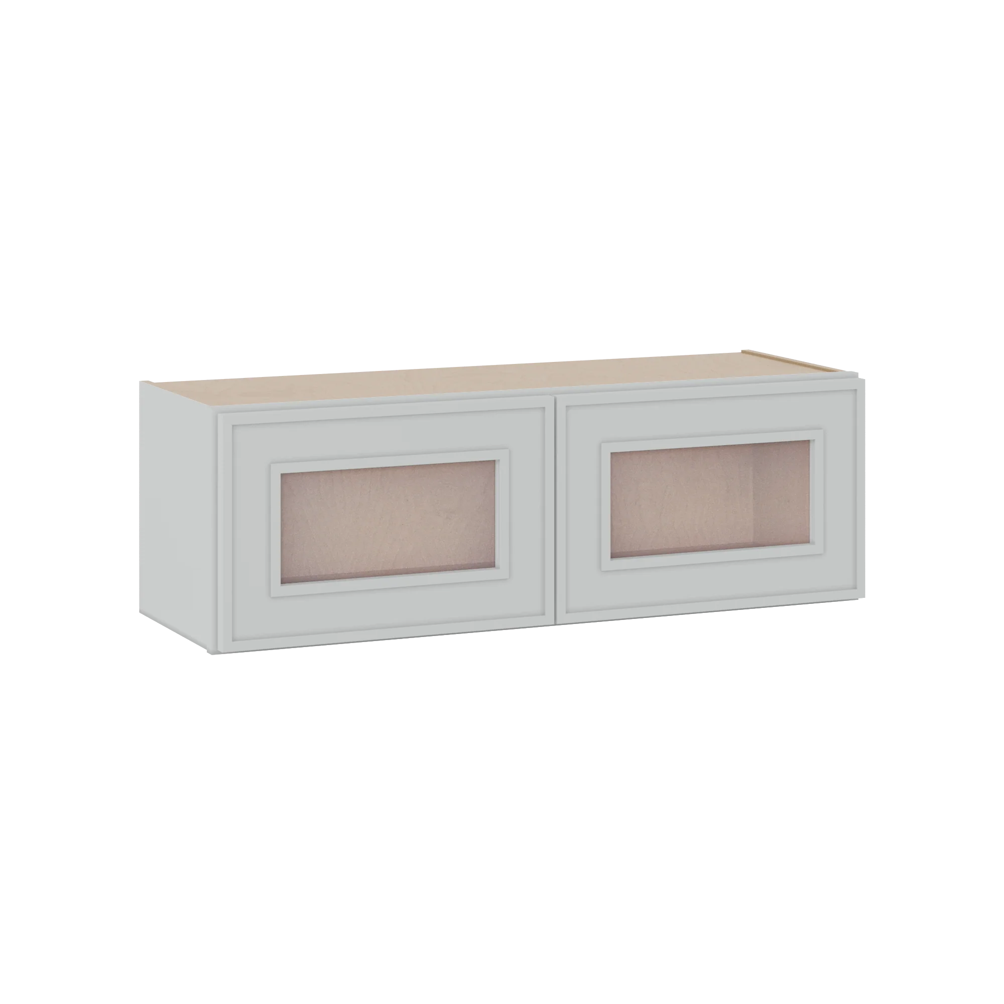12" Tall 12" Deep Glass Door Stacker | Wall White Elegant Oak Craftsman Shaker 1-1/4" Overlay Wall Cabinet -  12", 15", 18", 21", 24", 27", 30", 33" & 36" Wide - Image 17