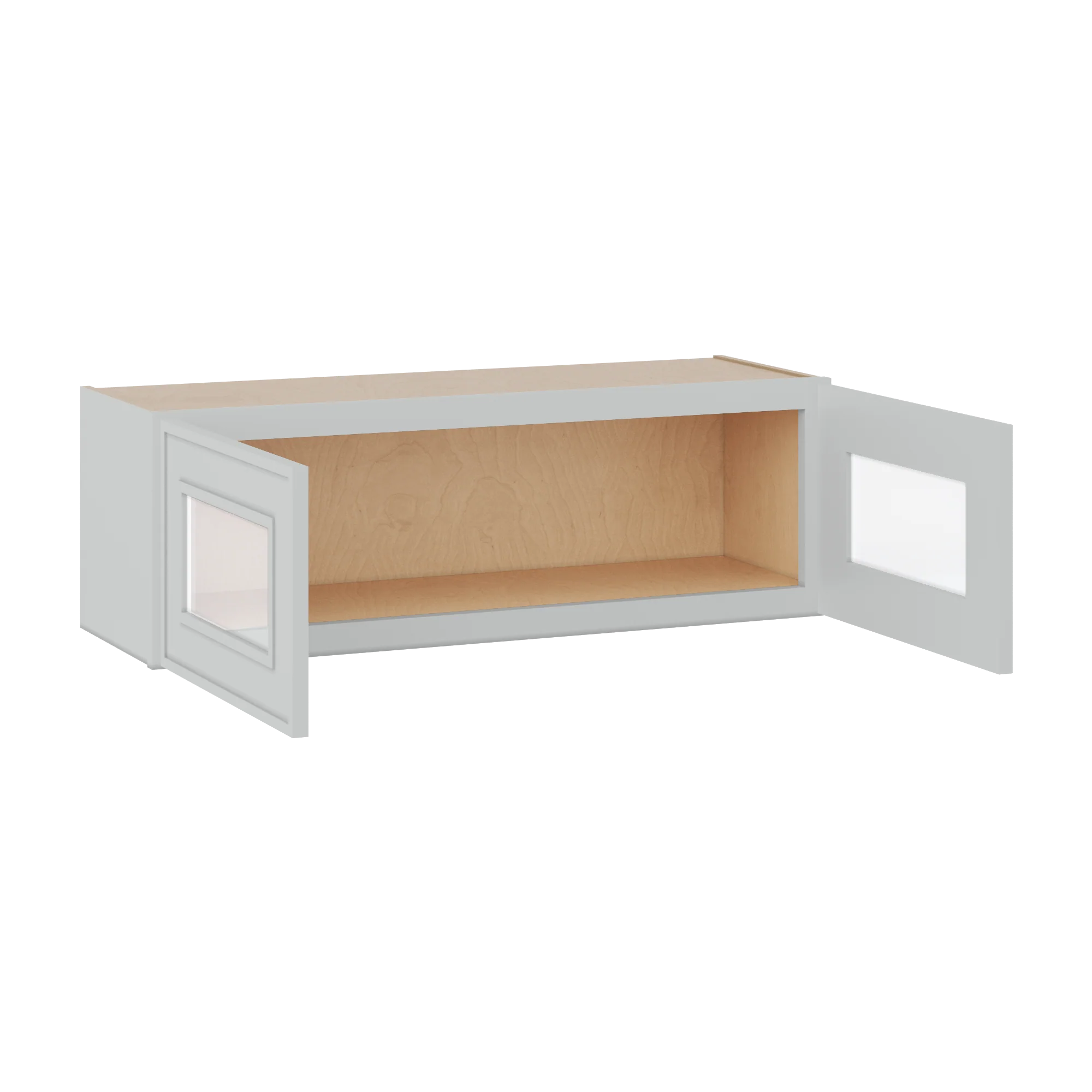 12" Tall 12" Deep Glass Door Stacker | Wall White Elegant Oak Craftsman Shaker 1-1/4" Overlay Wall Cabinet -  12", 15", 18", 21", 24", 27", 30", 33" & 36" Wide - Image 18