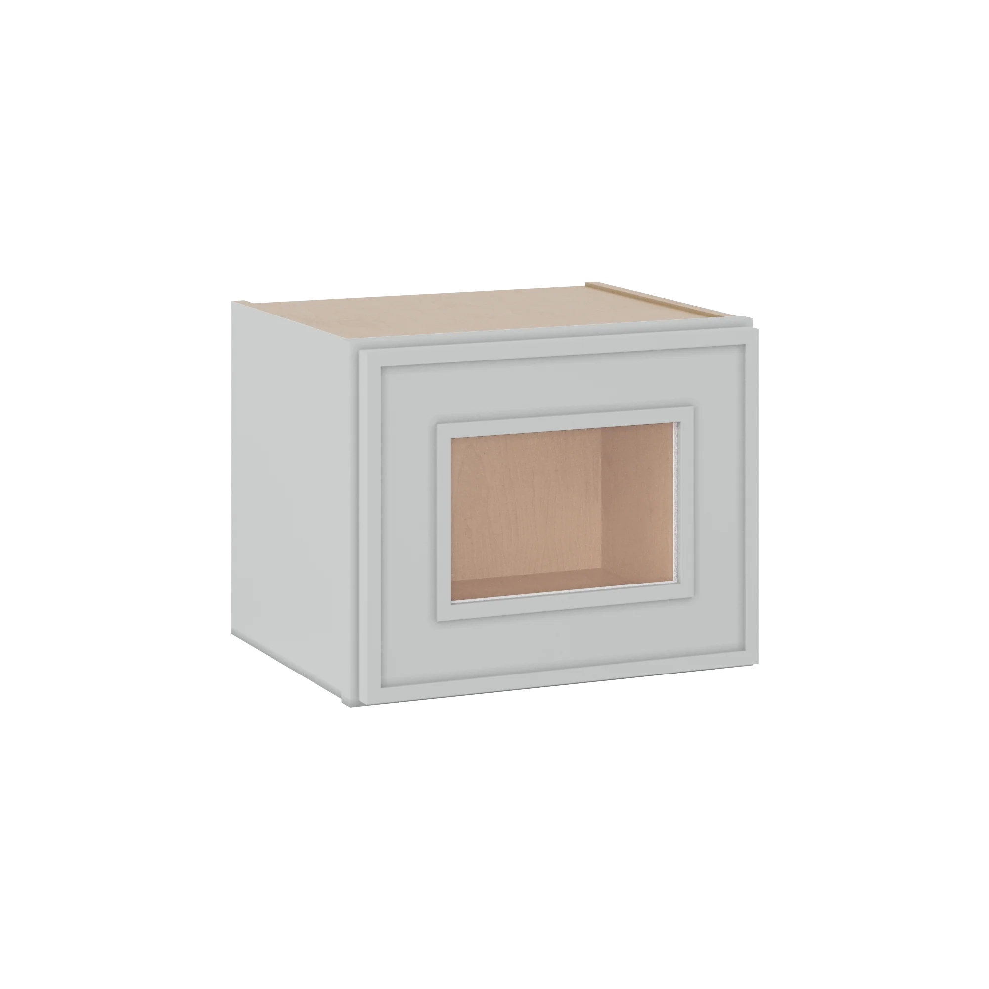 12" Tall 12" Deep Glass Door Stacker | Wall White Elegant Oak Craftsman Shaker 1-1/4" Overlay Wall Cabinet -  12", 15", 18", 21", 24", 27", 30", 33" & 36" Wide - Image 3