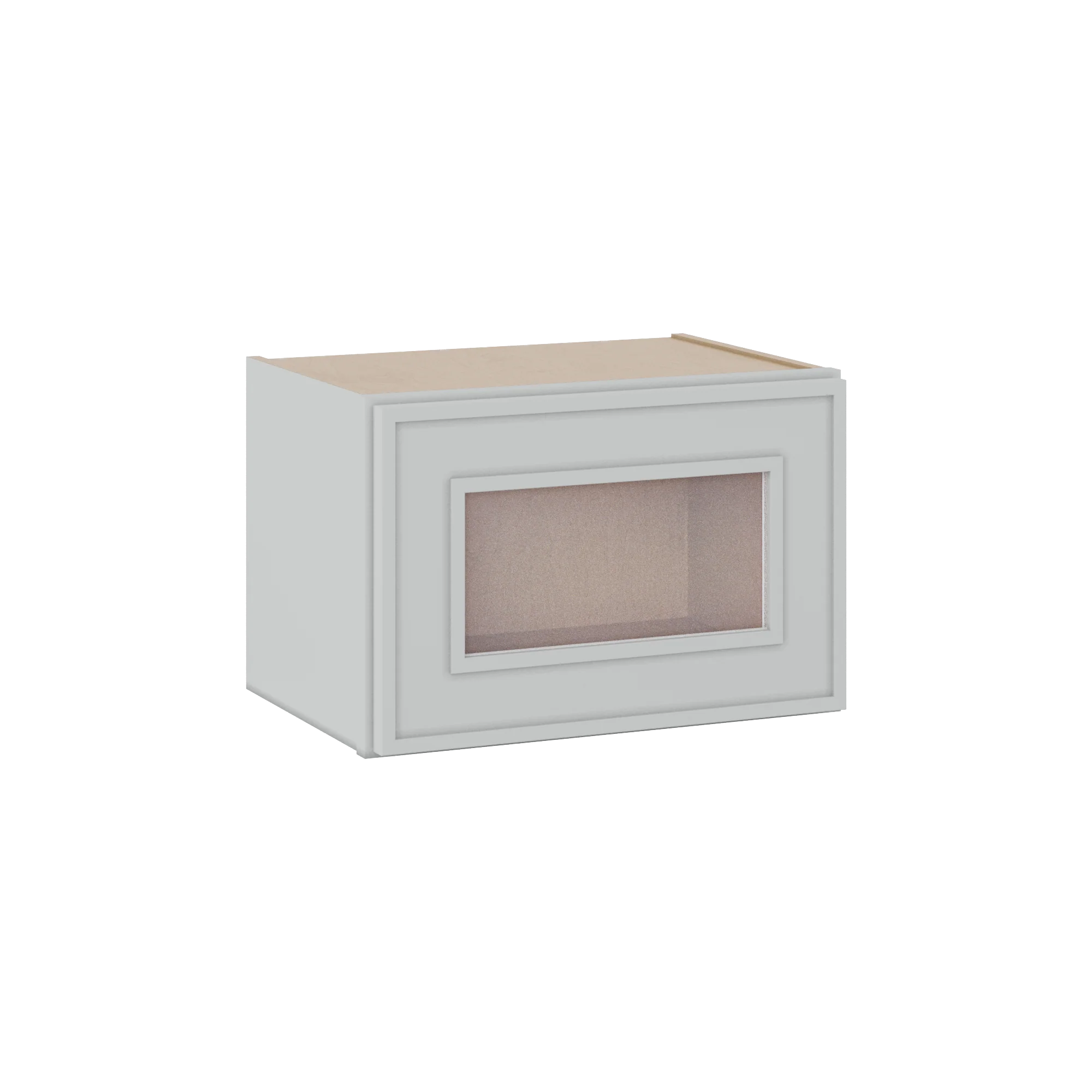 12" Tall 12" Deep Glass Door Stacker | Wall White Elegant Oak Craftsman Shaker 1-1/4" Overlay Wall Cabinet -  12", 15", 18", 21", 24", 27", 30", 33" & 36" Wide - Image 5
