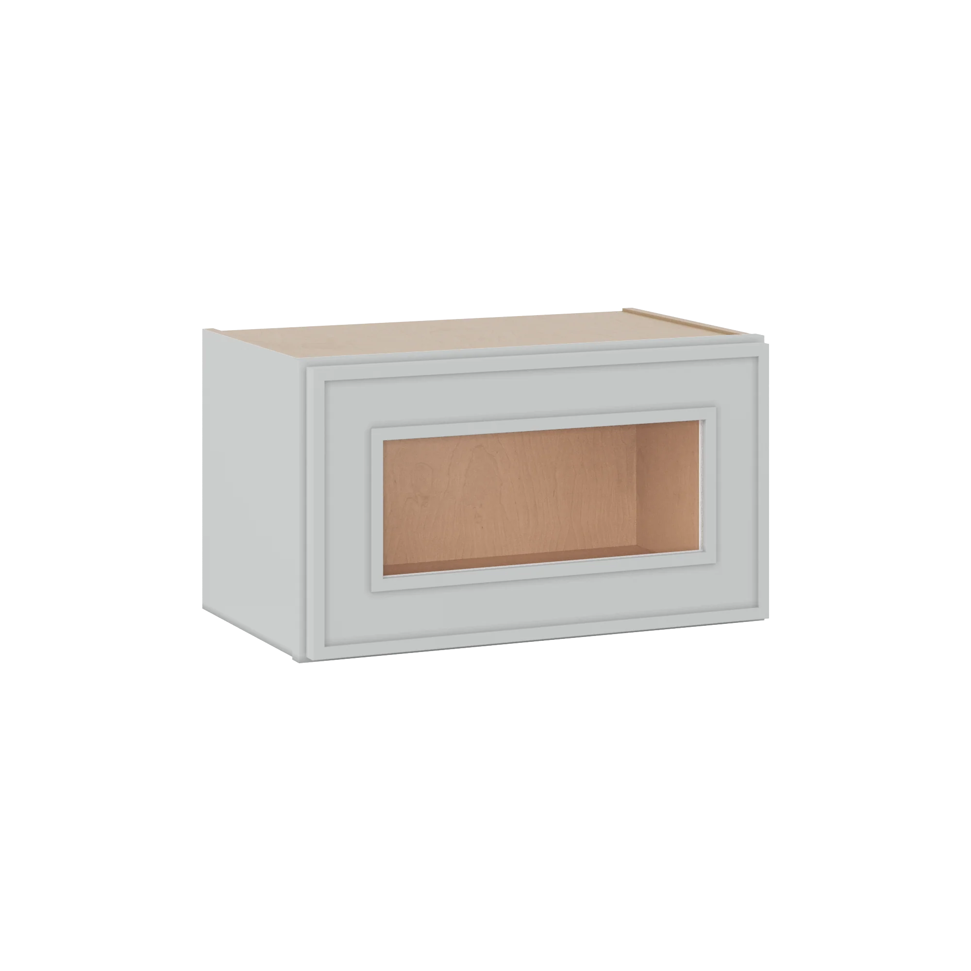 12" Tall 12" Deep Glass Door Stacker | Wall White Elegant Oak Craftsman Shaker 1-1/4" Overlay Wall Cabinet -  12", 15", 18", 21", 24", 27", 30", 33" & 36" Wide - Image 7