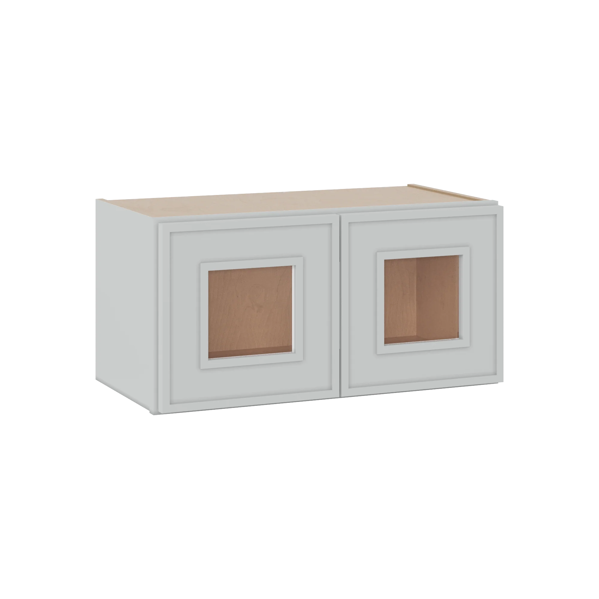 12" Tall 12" Deep Glass Door Stacker | Wall White Elegant Oak Craftsman Shaker 1-1/4" Overlay Wall Cabinet -  12", 15", 18", 21", 24", 27", 30", 33" & 36" Wide - Image 9