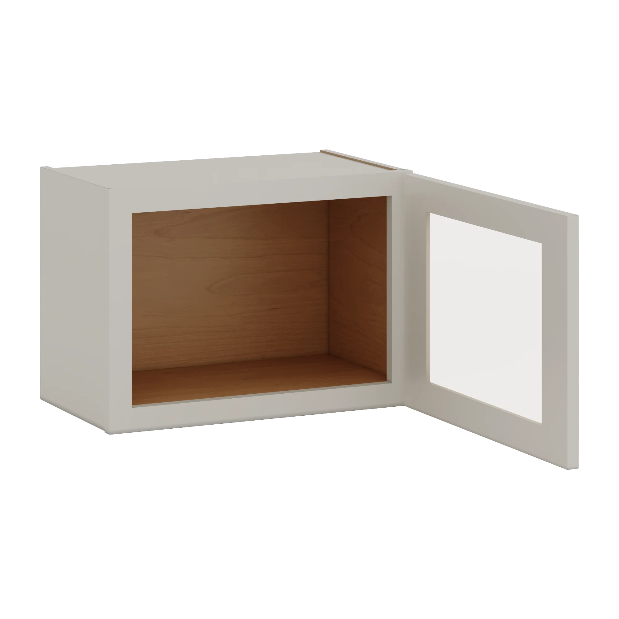 15" Tall 27LGDS Laguna Gray Double Shaker Stackable Glass Ready Wall Cabinet - Single Door 9", 12", 15", 18" & 21" Wide - Image 10