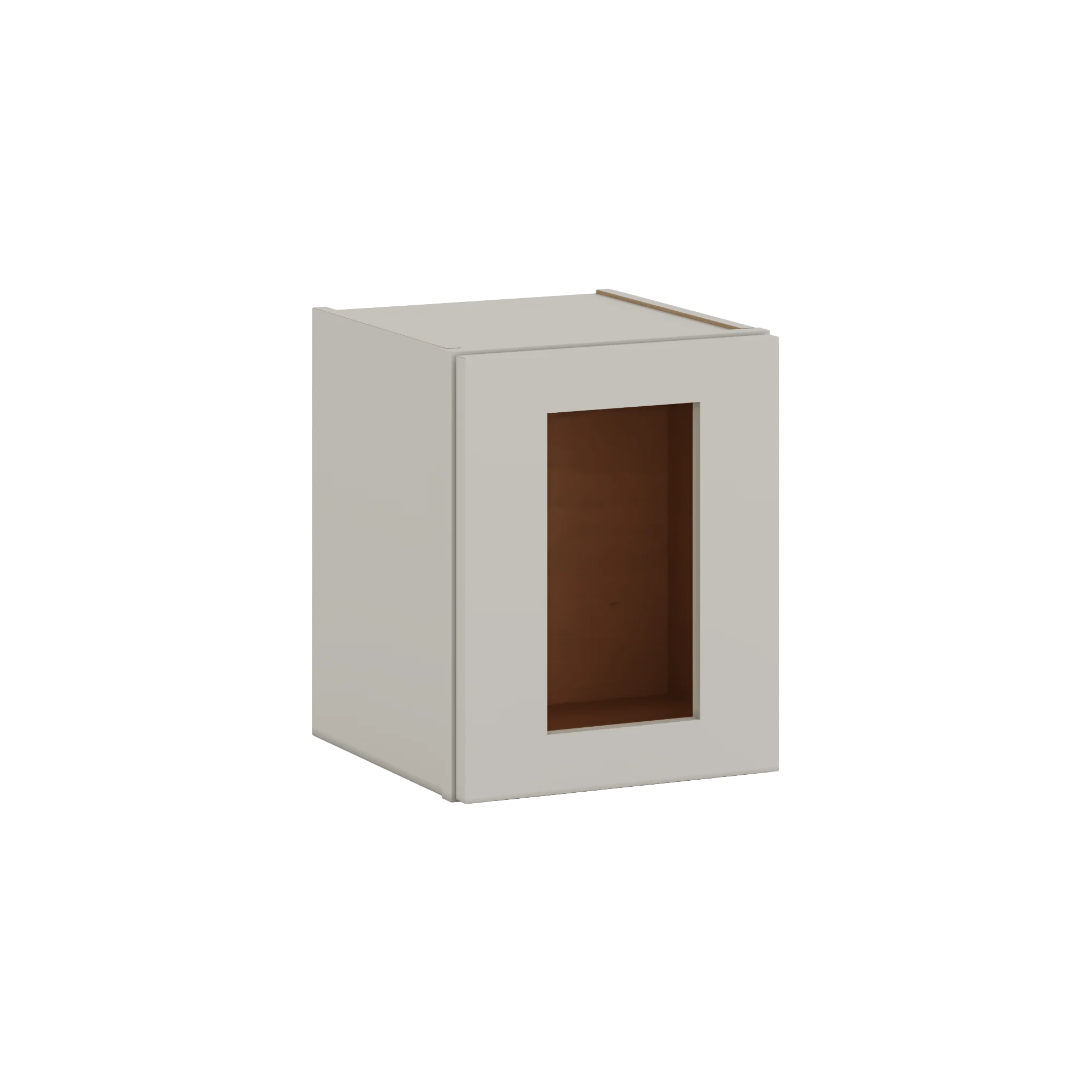 15" Tall 27LGDS Laguna Gray Double Shaker Stackable Glass Ready Wall Cabinet - Single Door 9", 12", 15", 18" & 21" Wide - Image 3