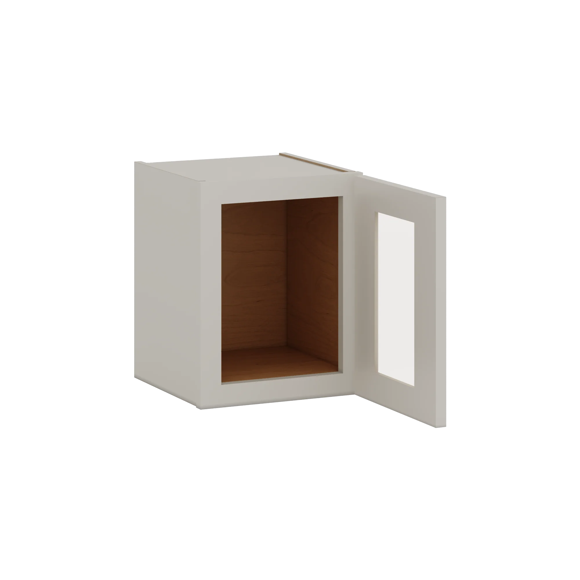 15" Tall 27LGDS Laguna Gray Double Shaker Stackable Glass Ready Wall Cabinet - Single Door 9", 12", 15", 18" & 21" Wide - Image 4