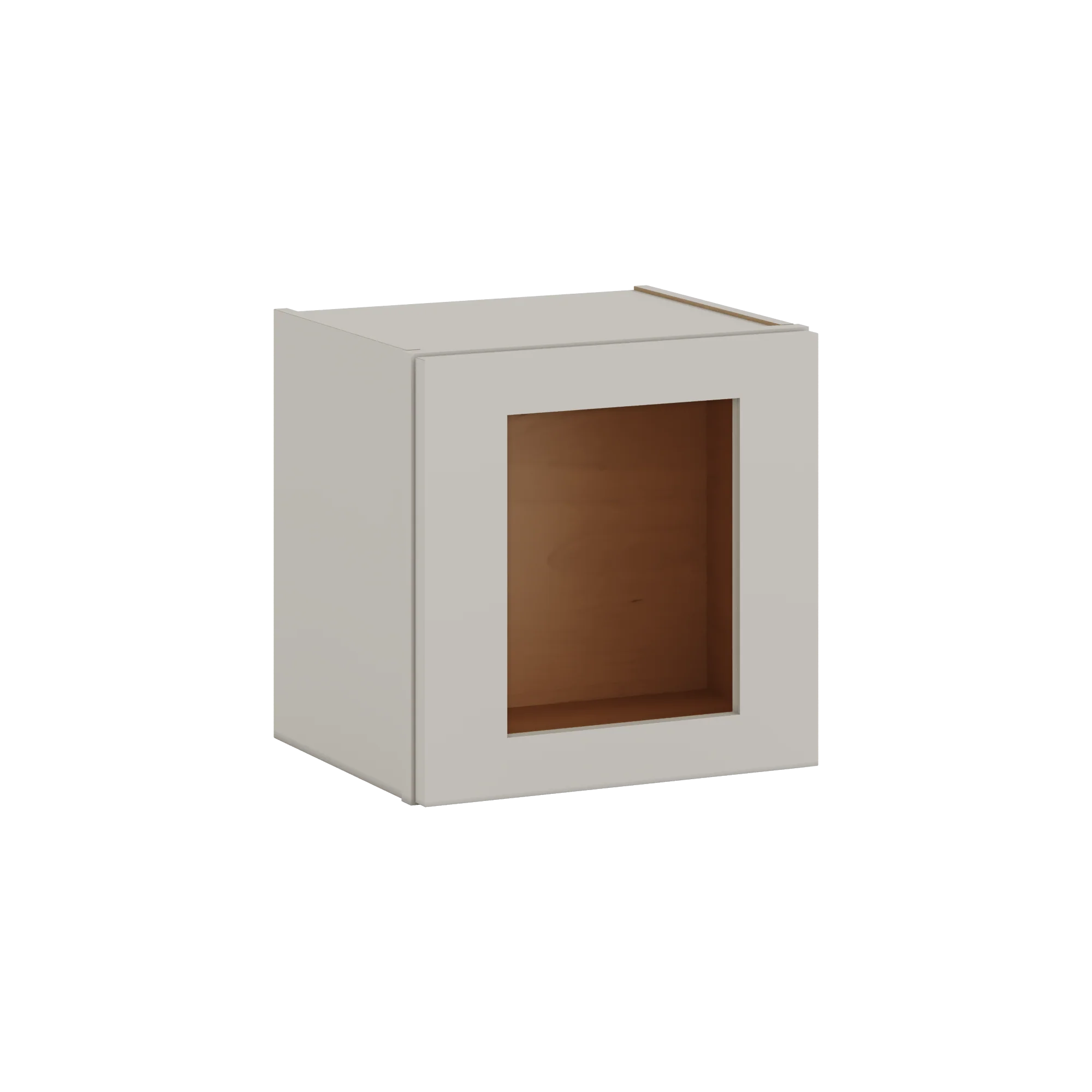 15" Tall 27LGDS Laguna Gray Double Shaker Stackable Glass Ready Wall Cabinet - Single Door 9", 12", 15", 18" & 21" Wide - Image 5
