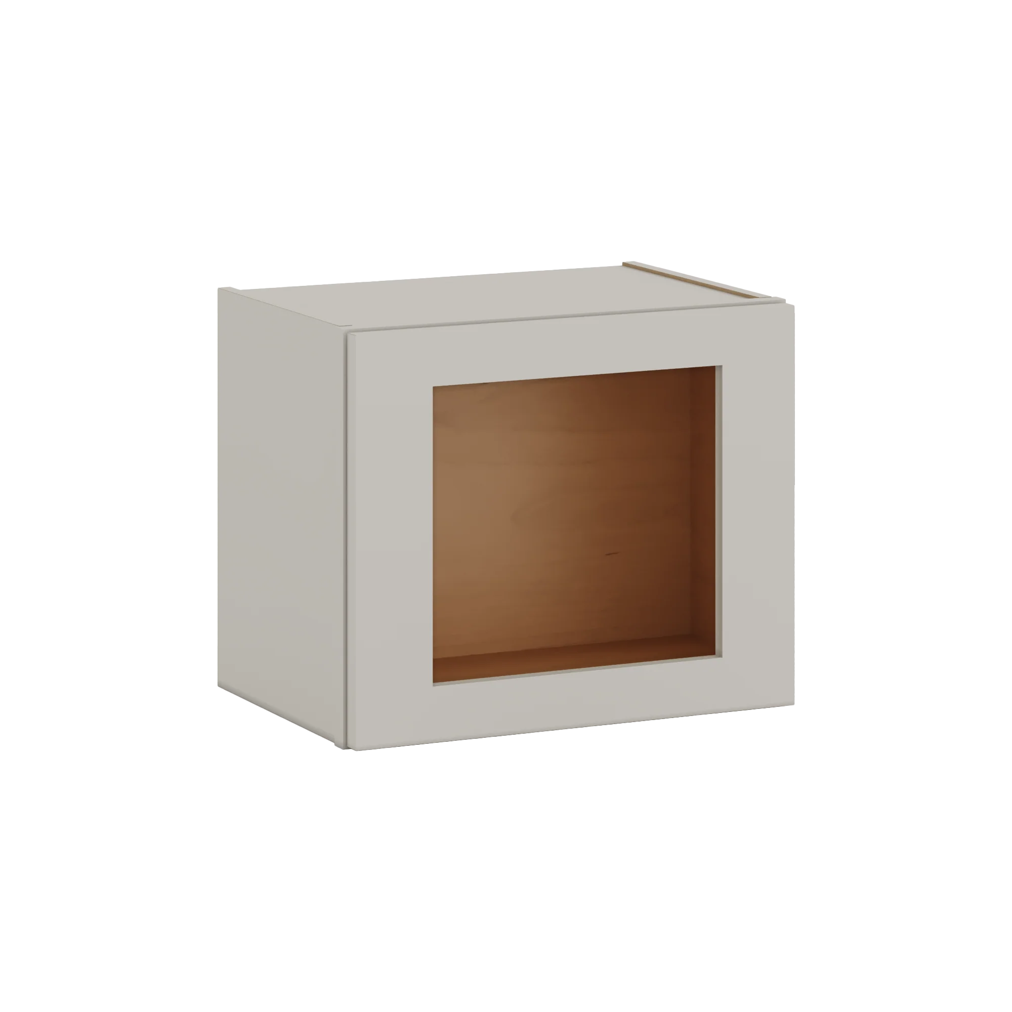 15" Tall 27LGDS Laguna Gray Double Shaker Stackable Glass Ready Wall Cabinet - Single Door 9", 12", 15", 18" & 21" Wide - Image 7