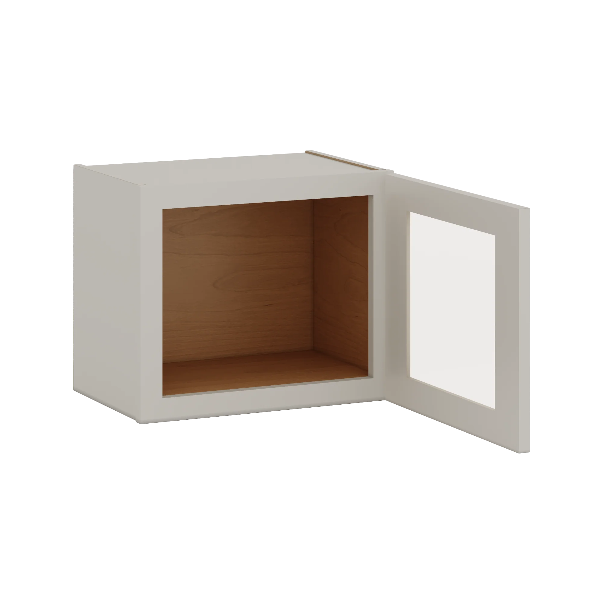 15" Tall 27LGDS Laguna Gray Double Shaker Stackable Glass Ready Wall Cabinet - Single Door 9", 12", 15", 18" & 21" Wide - Image 8