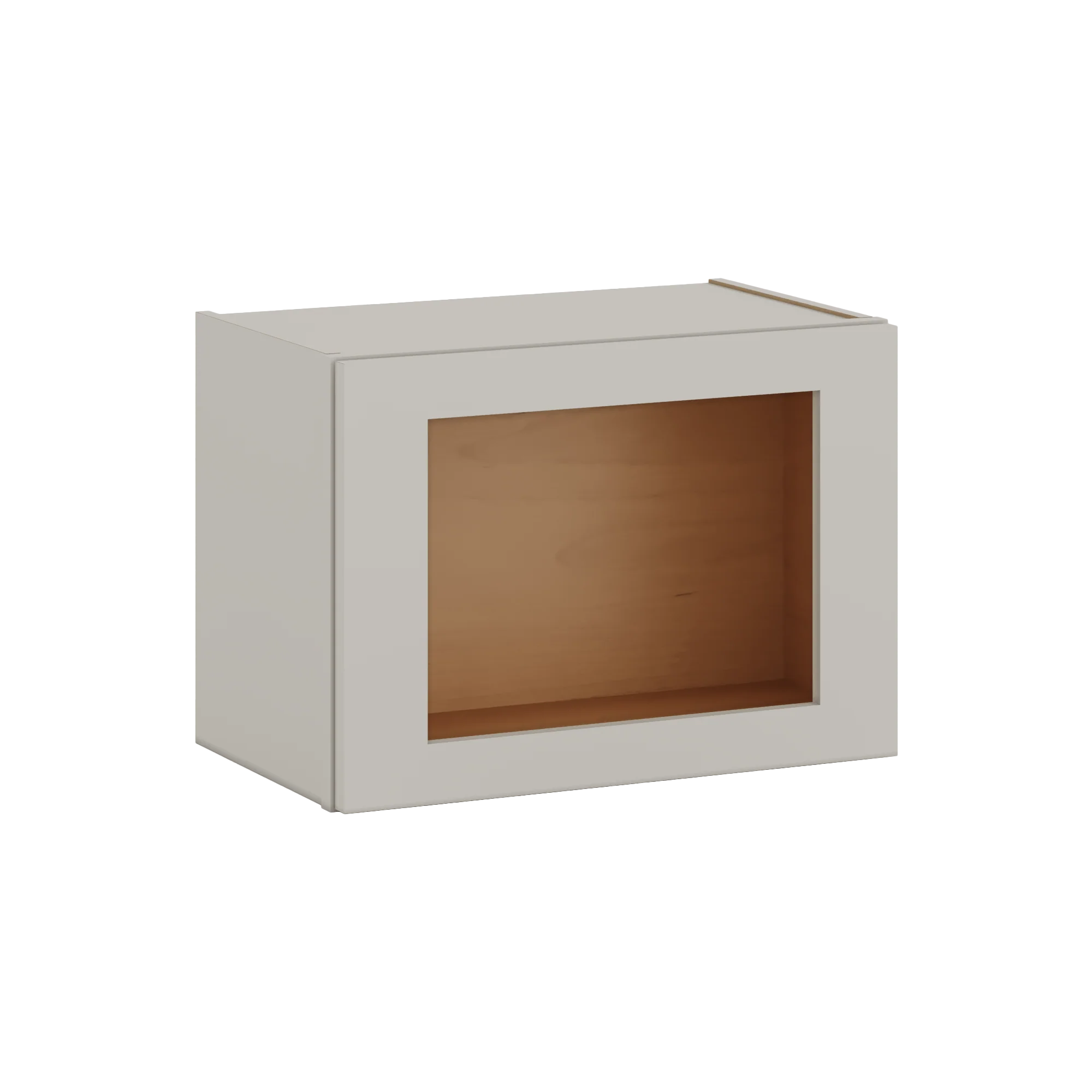 15" Tall 27LGDS Laguna Gray Double Shaker Stackable Glass Ready Wall Cabinet - Single Door 9", 12", 15", 18" & 21" Wide - Image 9