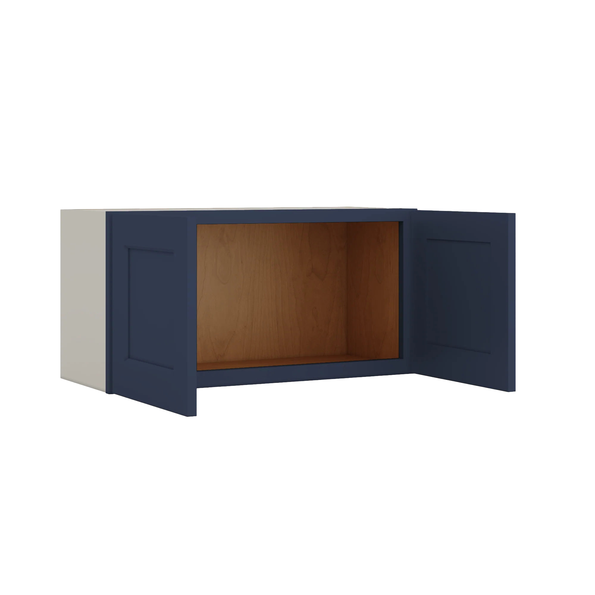 15" Tall NB29 Naval Blue Shaker Stackable Cabinet - Double Door 24", 27", 30", 33" & 36" Wide - Image 6