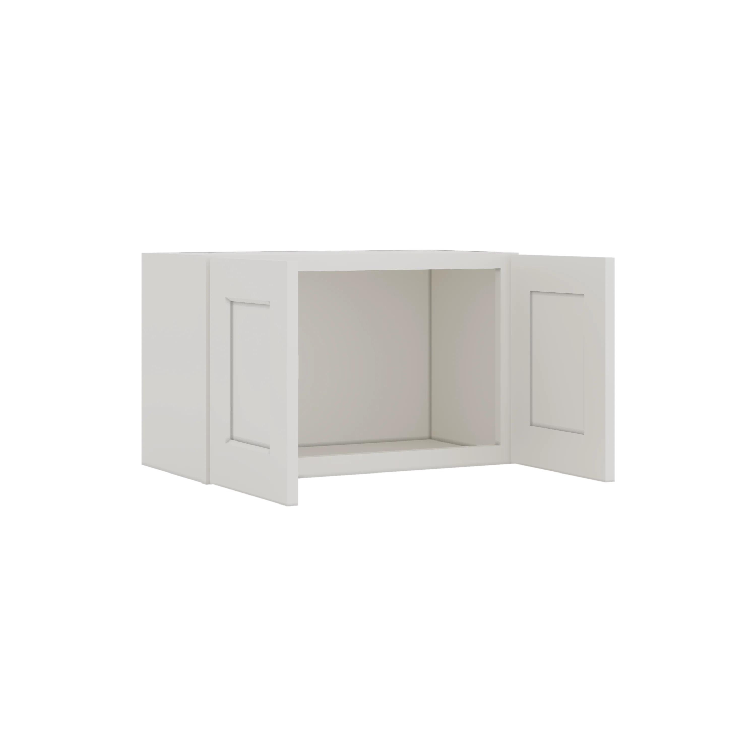 15" Tall 2WS White Shaker Stackable Cabinet - Double Door 24", 27", 30", 33" & 36" Wide - Image 2