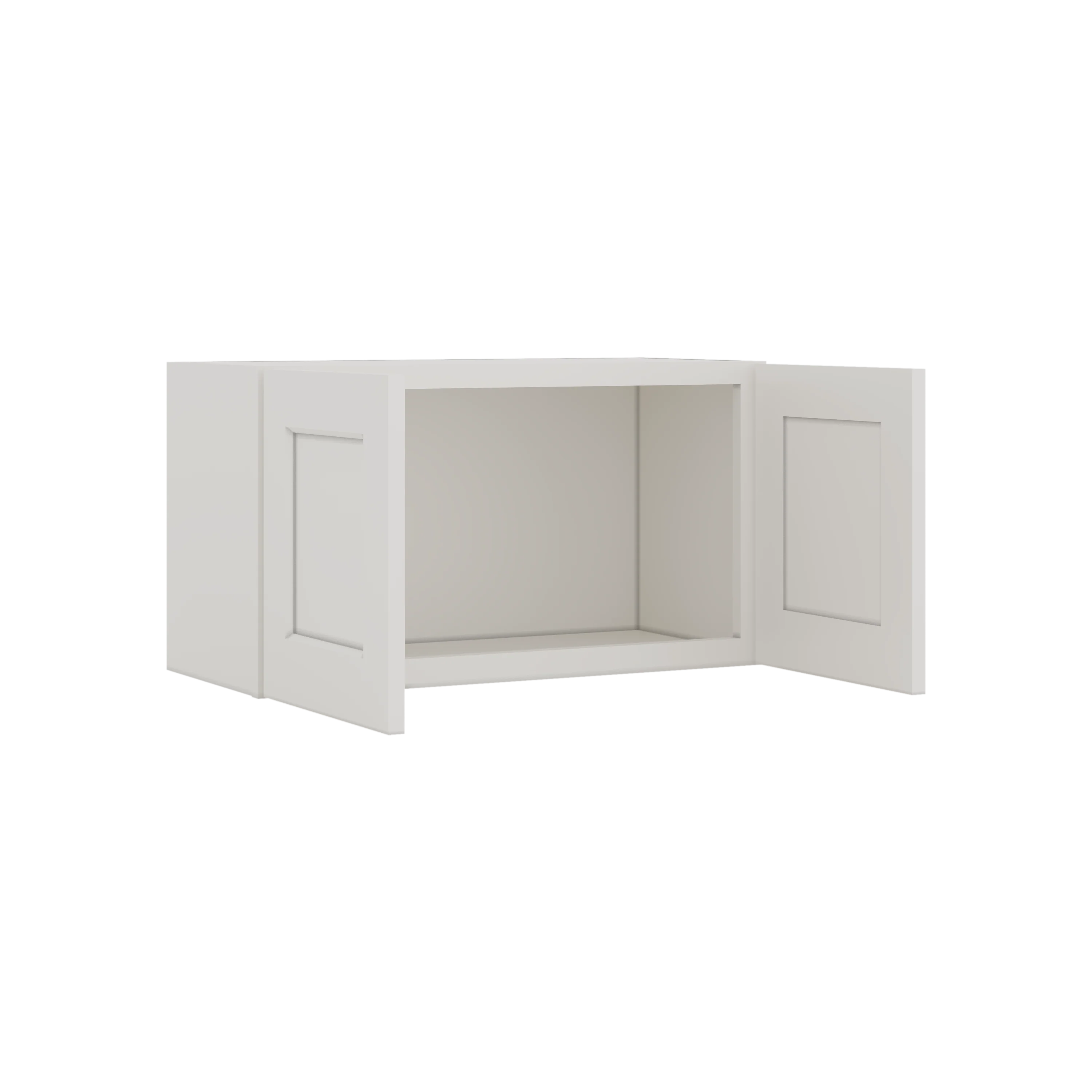 15" Tall 2WS White Shaker Stackable Cabinet - Double Door 24", 27", 30", 33" & 36" Wide - Image 4