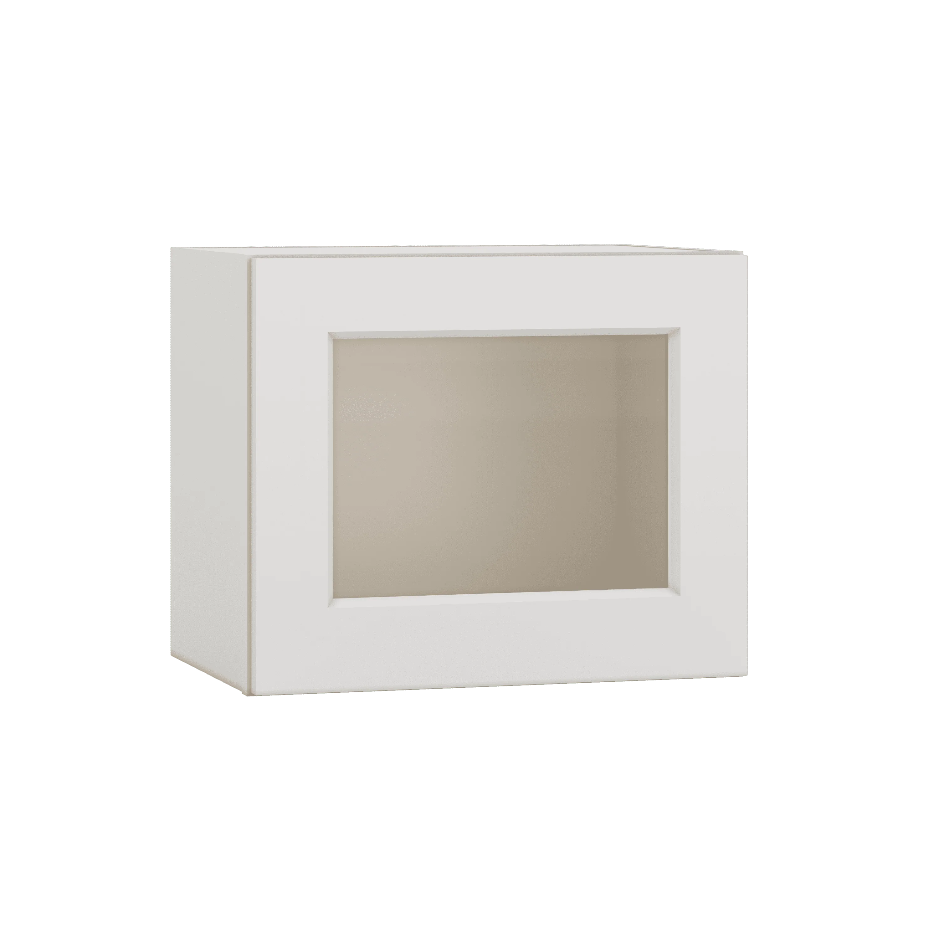 15" Tall 2WS White Shaker Stackable Glass Ready Wall Cabinet - Single Door 9", 12", 15", 18" & 21" Wide - Image 4