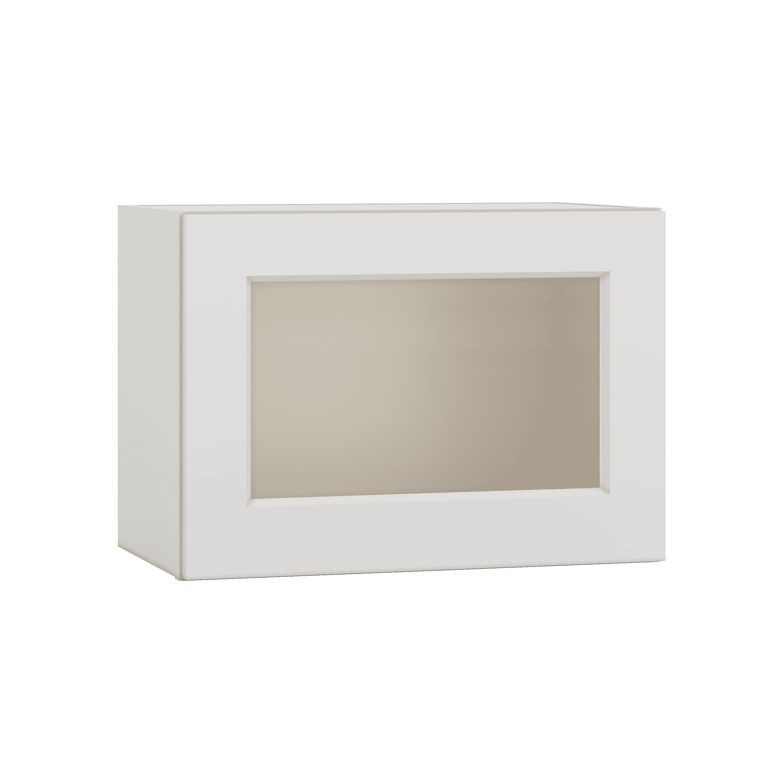 15" Tall 2WS White Shaker Stackable Glass Ready Wall Cabinet - Single Door 9", 12", 15", 18" & 21" Wide - Image 5