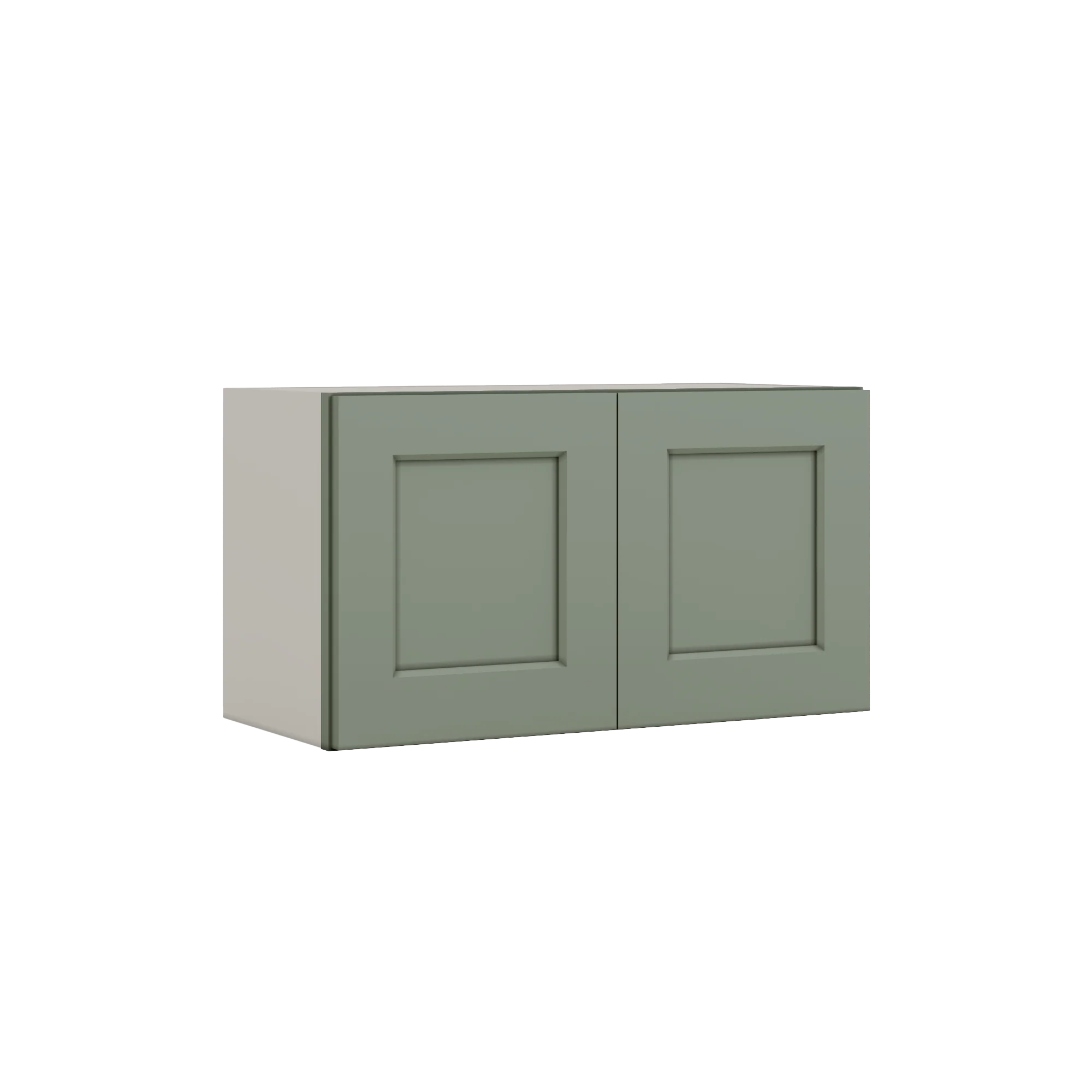 15" Tall Green Shaker Stackable Cabinet - Double Door 24", 27", 30", 33" & 36" Wide - Image 2