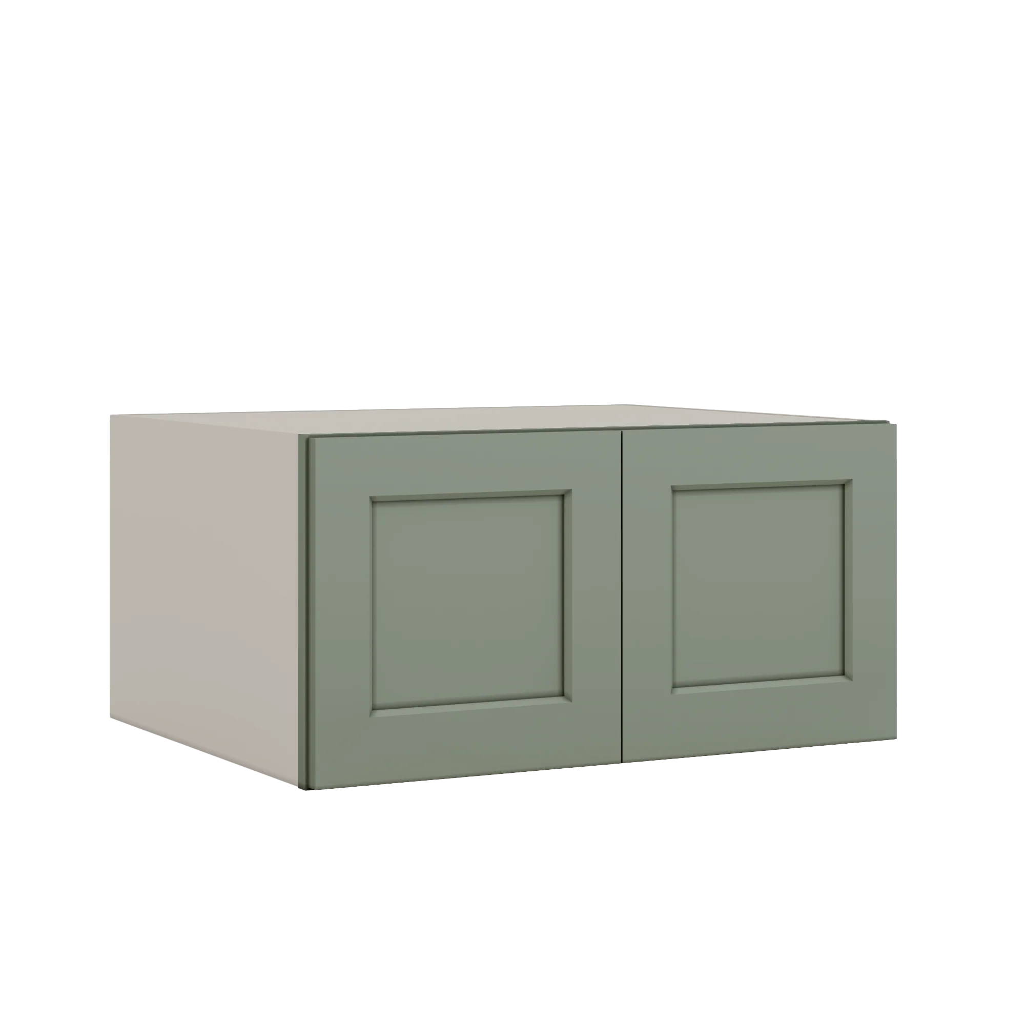 15" Tall Green Shaker Stackable Cabinet - Double Door 24", 27", 30", 33" & 36" Wide - Image 3