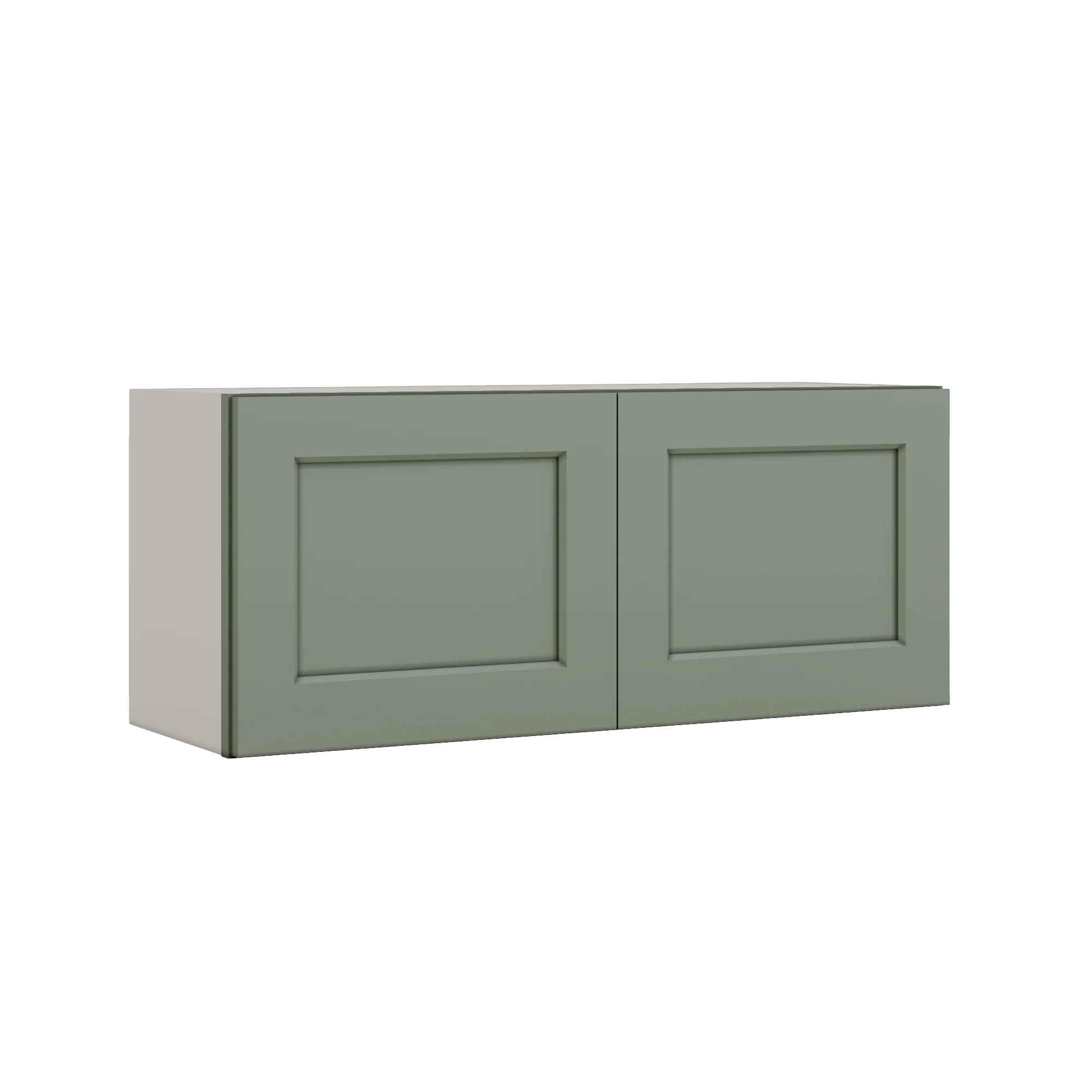 15" Tall Green Shaker Stackable Cabinet - Double Door 24", 27", 30", 33" & 36" Wide - Image 5