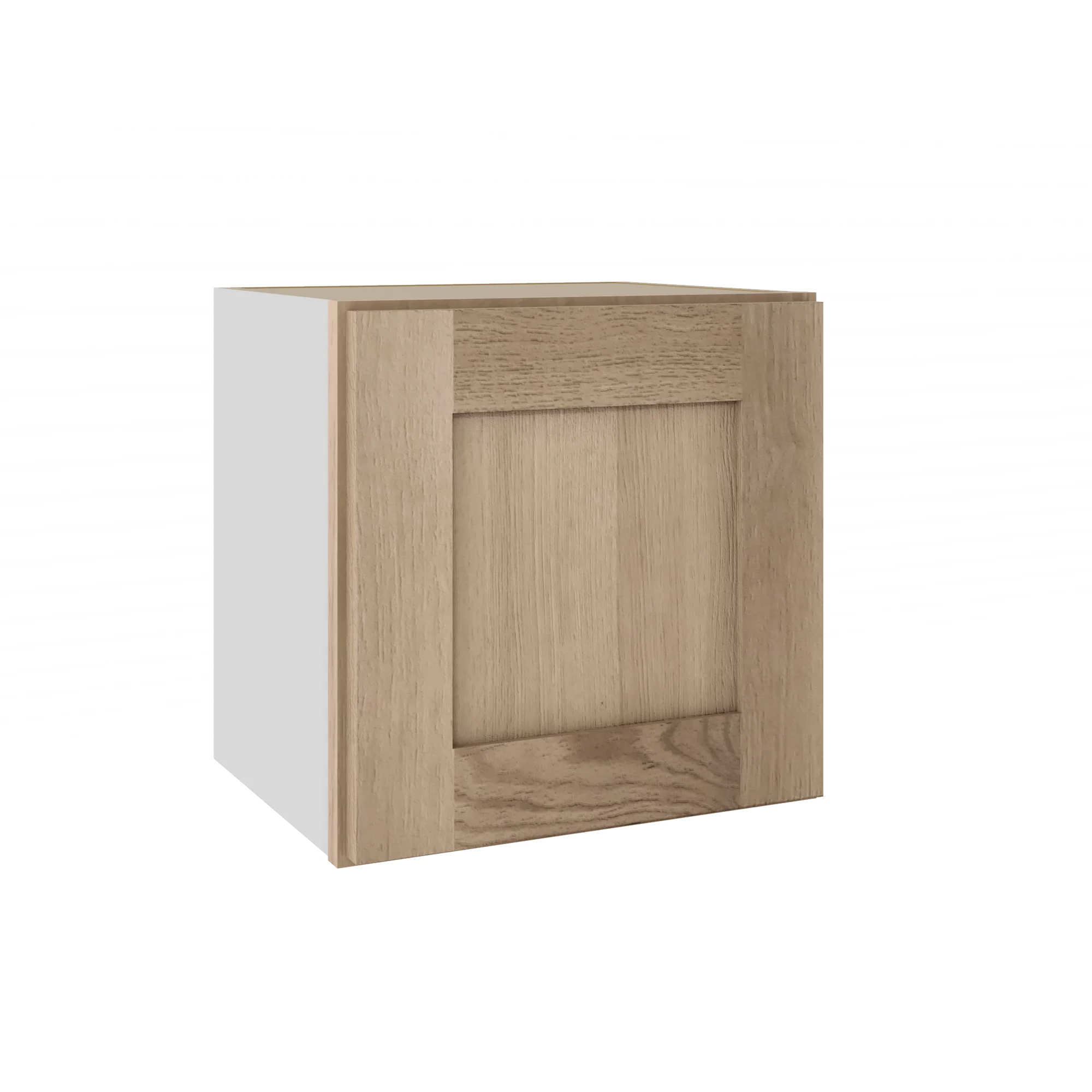 15" Tall x 12" Deep Stacker /  Upper Natural Color 17ROS - Redondo White Oak Shaker 1-1/4" Overlay Wall Cabinet - Image 5
