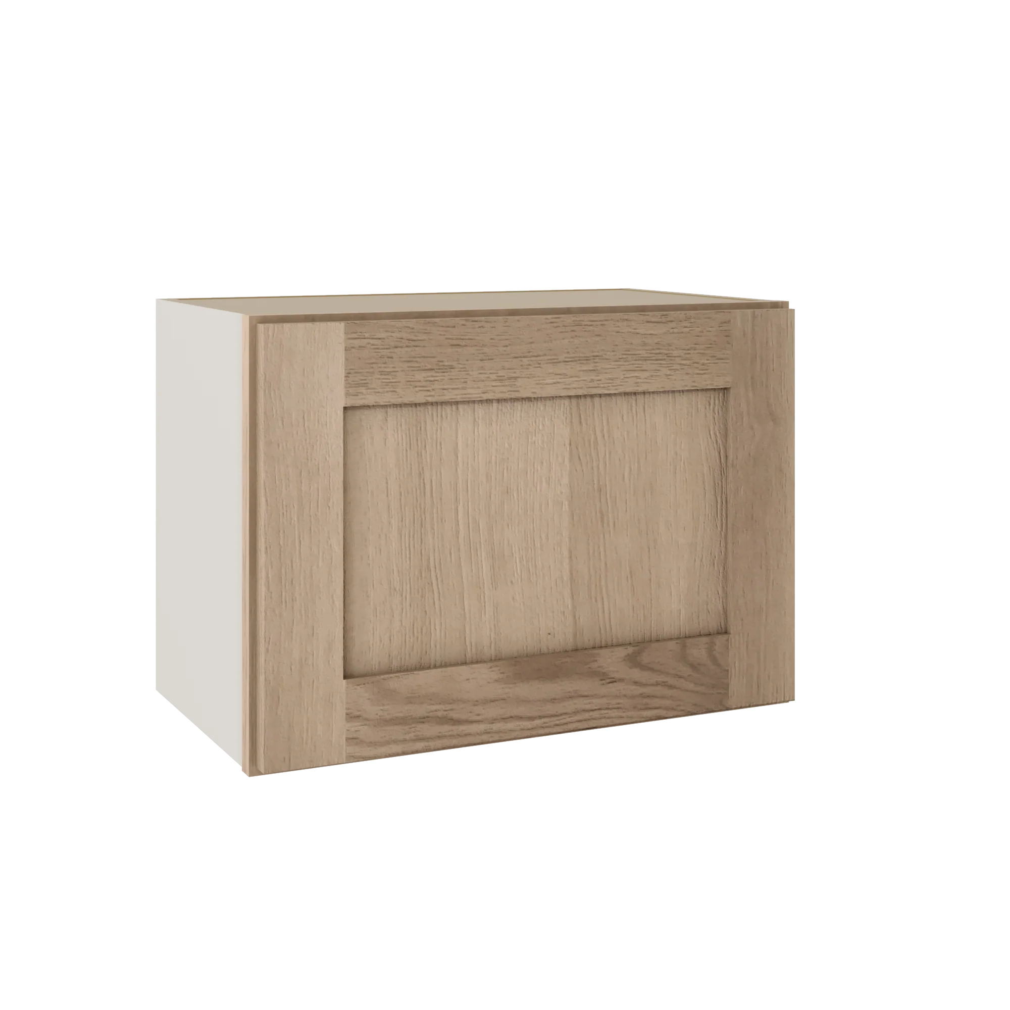 15" Tall x 12" Deep Stacker /  Upper Natural Color 17ROS - Redondo White Oak Shaker 1-1/4" Overlay Wall Cabinet - Image 9