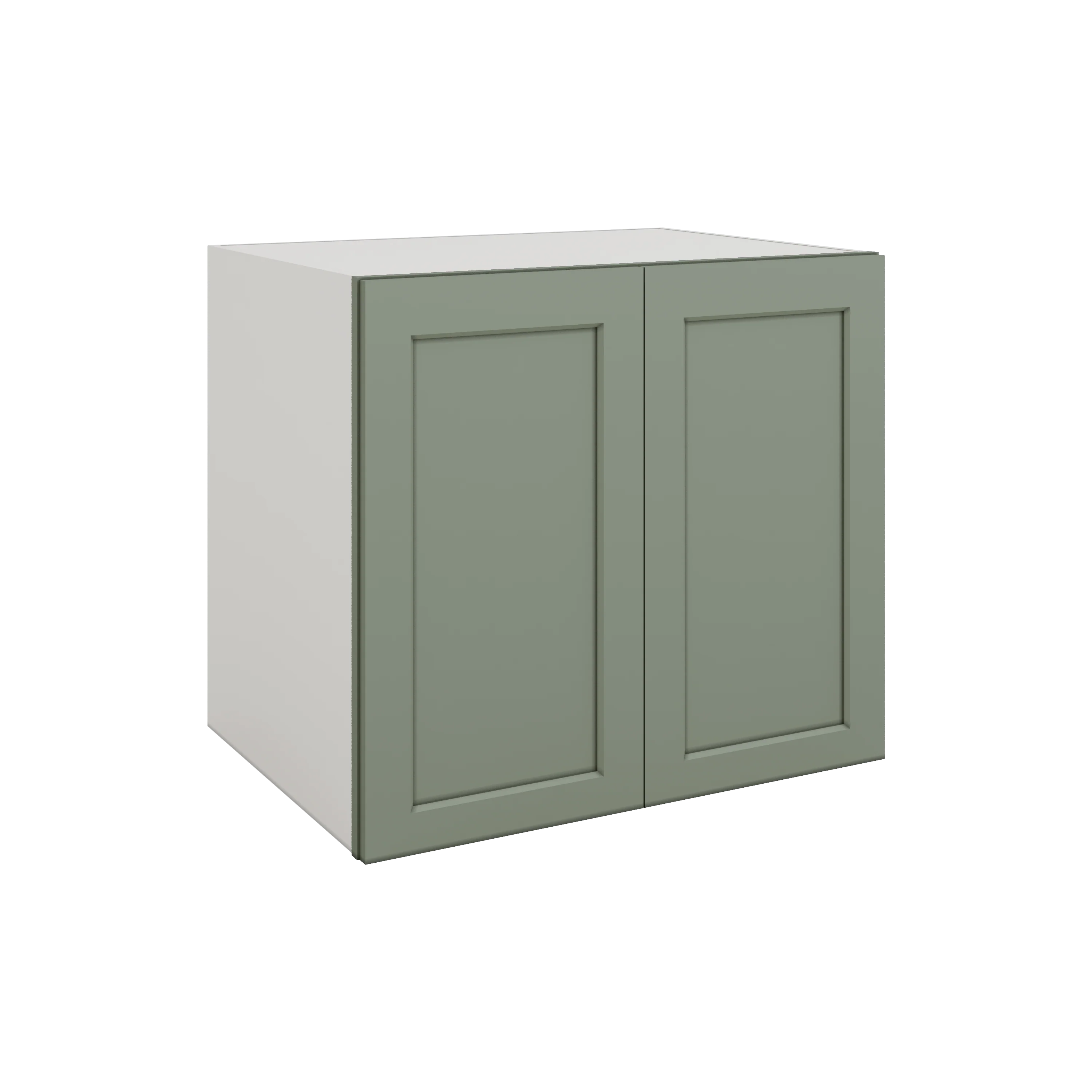 24", 27", 30", 33" & 36" Wide Full Height Door 14SG Sage Green Shaker 1-1/4" Overlay Base Cabinet - Double Door - Image 7