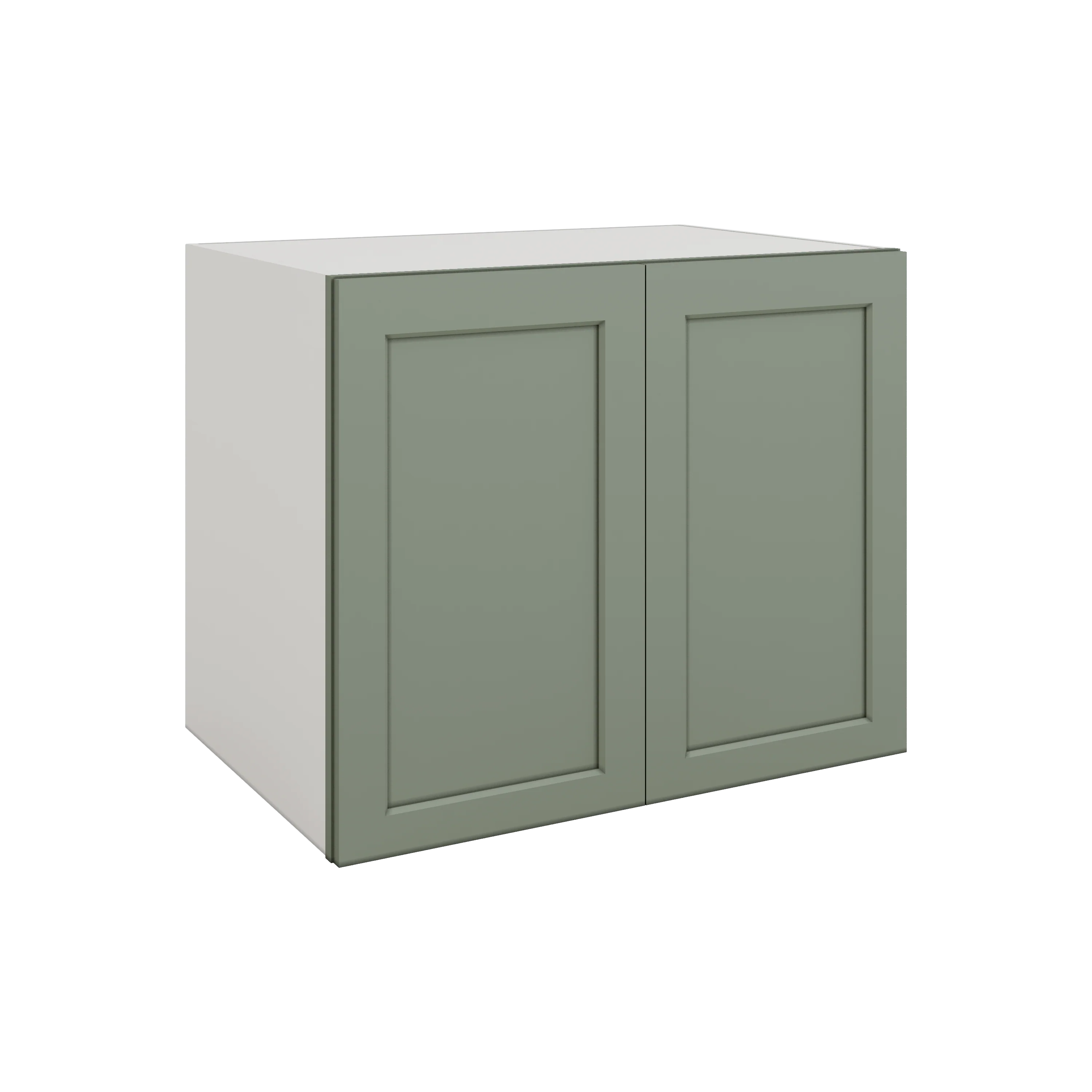 24", 27", 30", 33" & 36" Wide Full Height Door 14SG Sage Green Shaker 1-1/4" Overlay Base Cabinet - Double Door - Image 9
