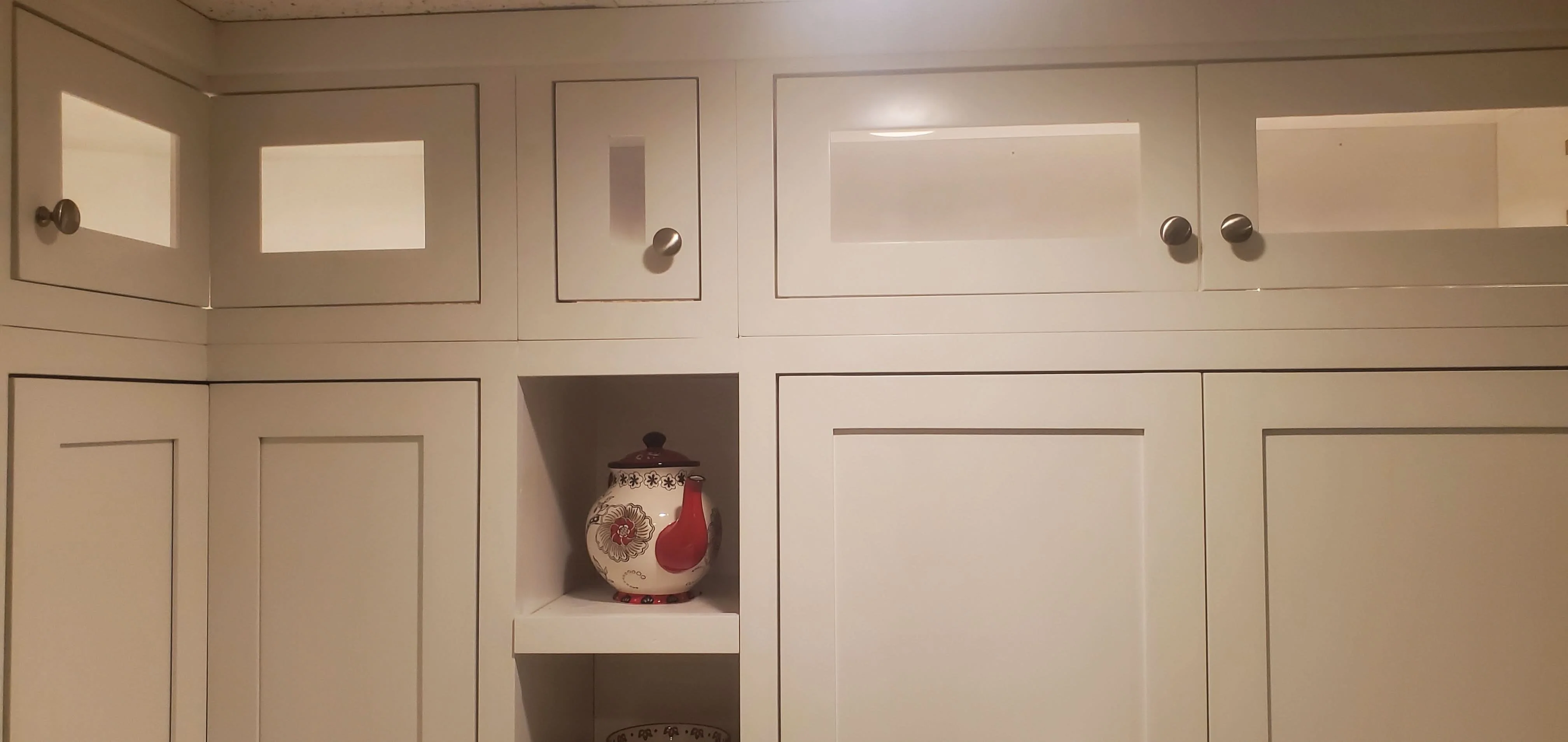 24" Wide Wall Cabinet - Single Door 12", 15", 18", 21"& 24" Tall Custom Color Glass Ready Inset Shaker - Image 3