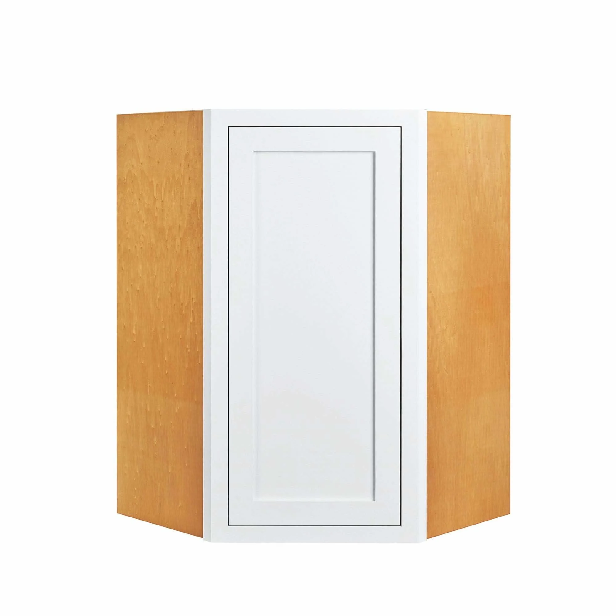 Diagonal Corner Tuscan Gray Inset Shaker Wall Cabinet - Single Door - Image 4