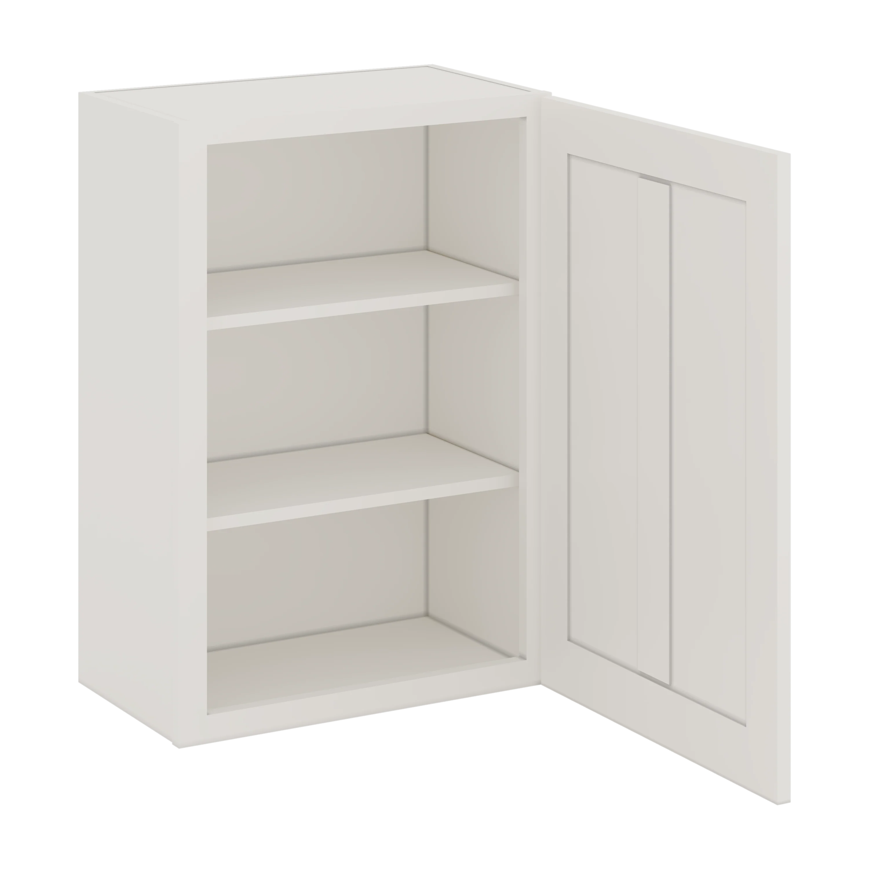 30" Tall ICE White Shaker 1-1/4" Overlay Wall Cabinet - Single Door 9", 12", 15", 18", 21" WIde CWS/CWB - Image 11