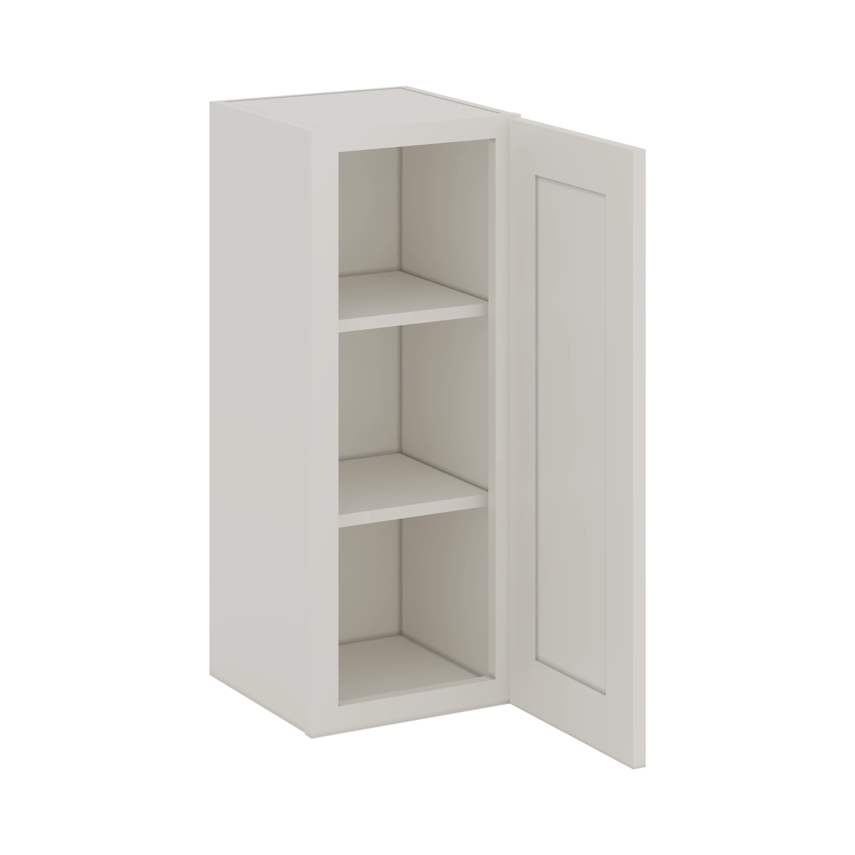 30" Tall ICE White Shaker 1-1/4" Overlay Wall Cabinet - Single Door 9", 12", 15", 18", 21" WIde CWS/CWB - Image 5