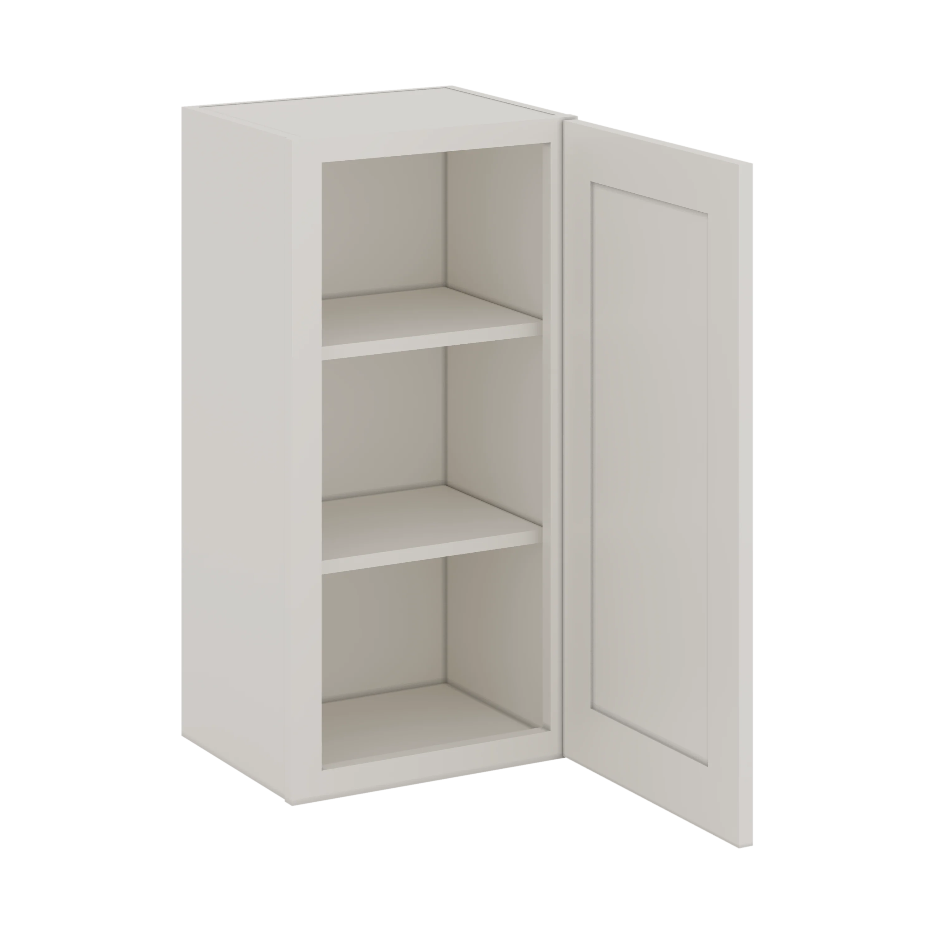 30" Tall ICE White Shaker 1-1/4" Overlay Wall Cabinet - Single Door 9", 12", 15", 18", 21" WIde CWS/CWB - Image 7