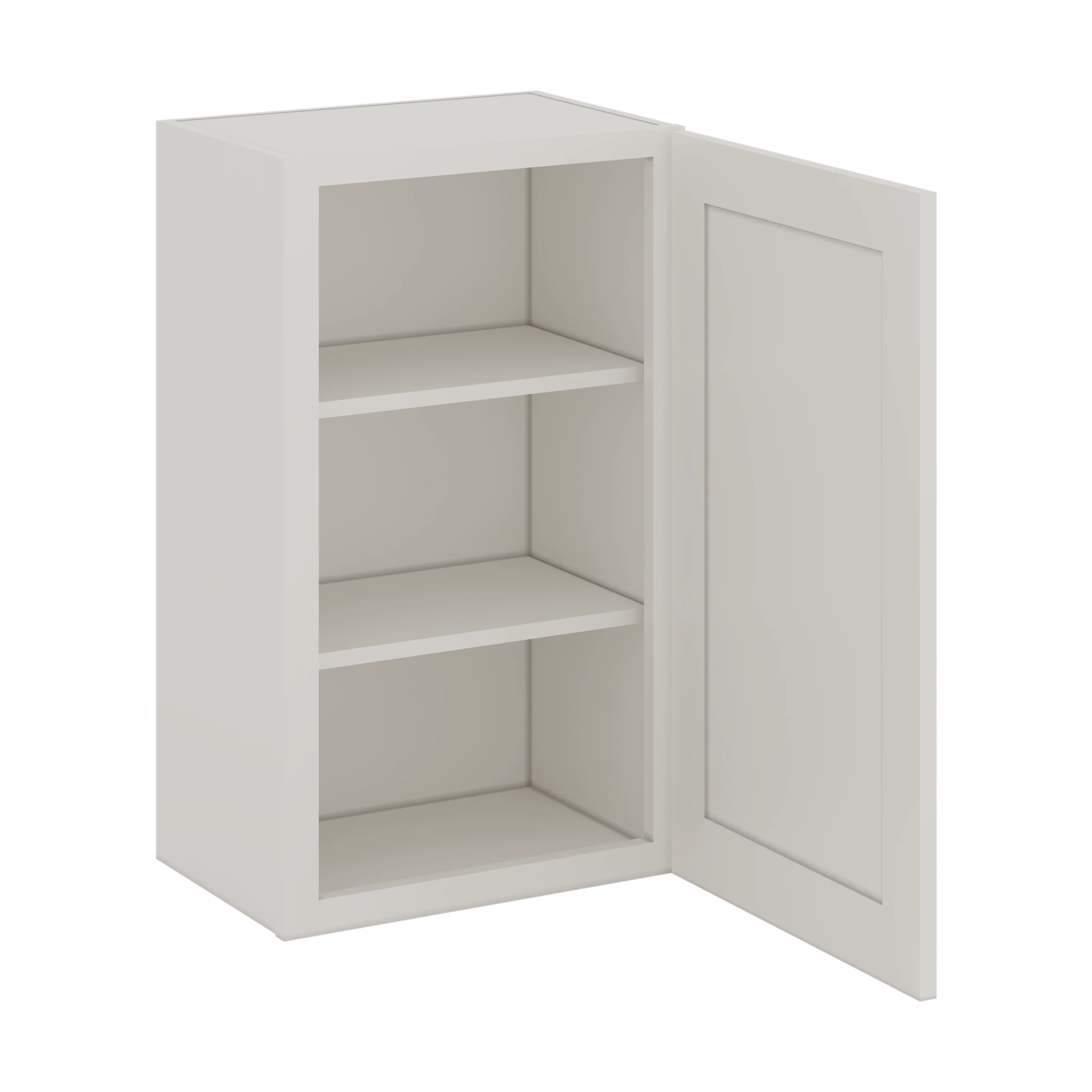 30" Tall ICE White Shaker 1-1/4" Overlay Wall Cabinet - Single Door 9", 12", 15", 18", 21" WIde CWS/CWB - Image 9