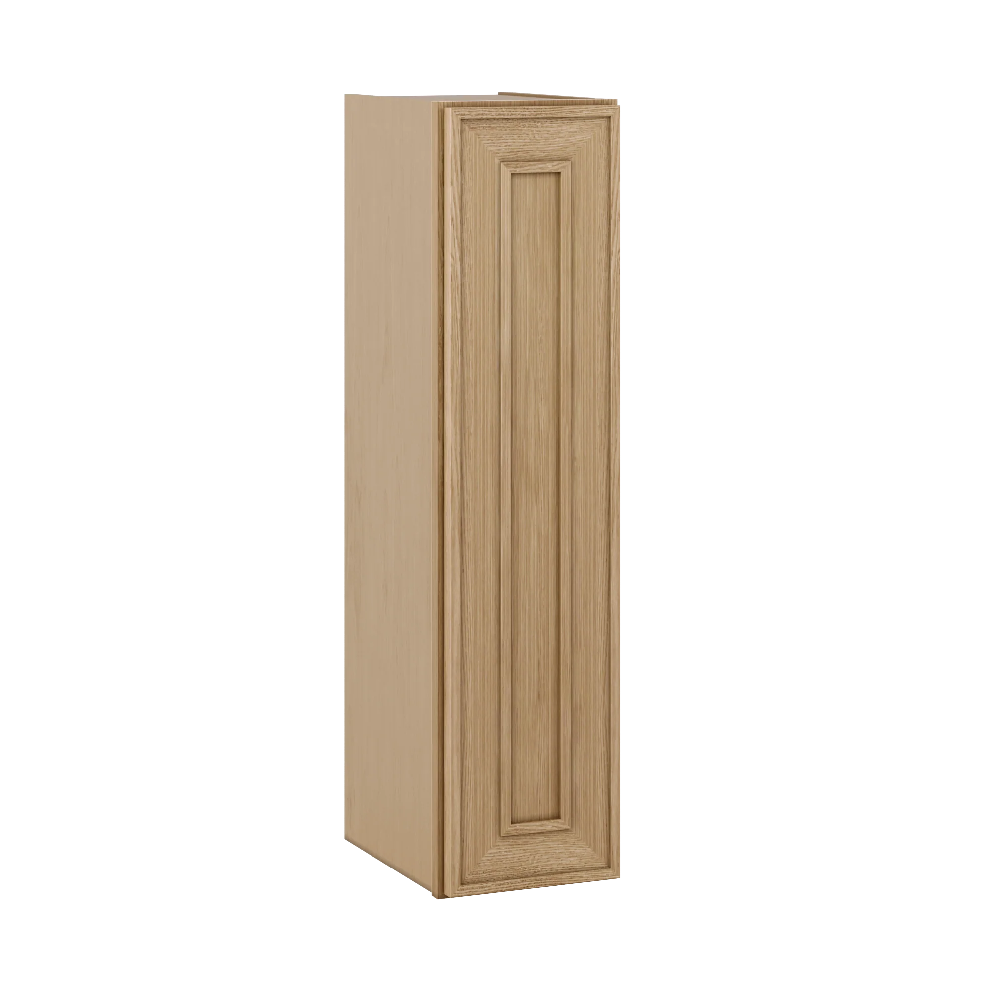 36" Tall Single Door 9", 12", 15", 18" & 21" Elegant Oak 1-1/4" Overlay Shaker Wall Cabinet