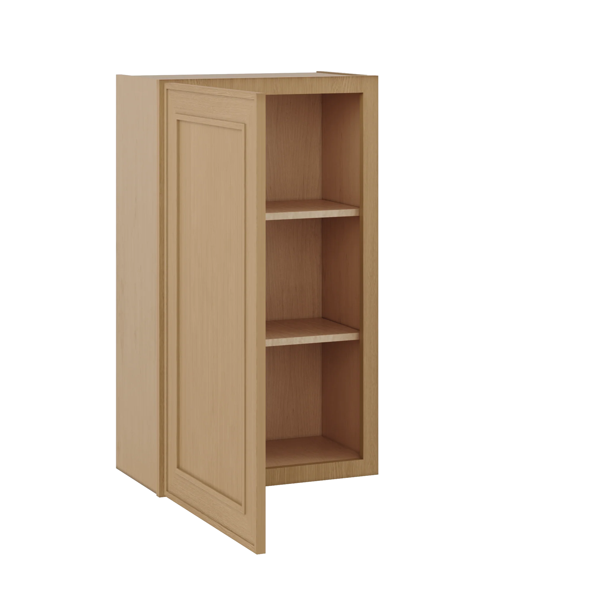 36" Tall Single Door 9", 12", 15", 18" & 21" Elegant Oak 1-1/4" Overlay Shaker Wall Cabinet - Image 11