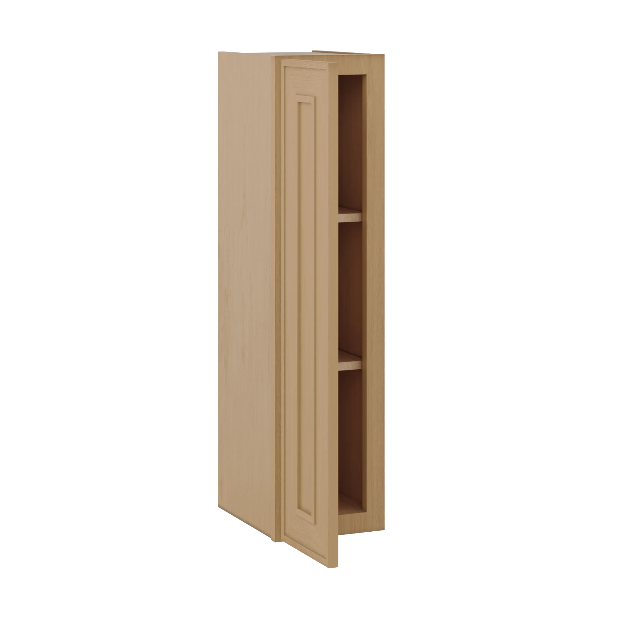 36" Tall Single Door 9", 12", 15", 18" & 21" Elegant Oak 1-1/4" Overlay Shaker Wall Cabinet - Image 2