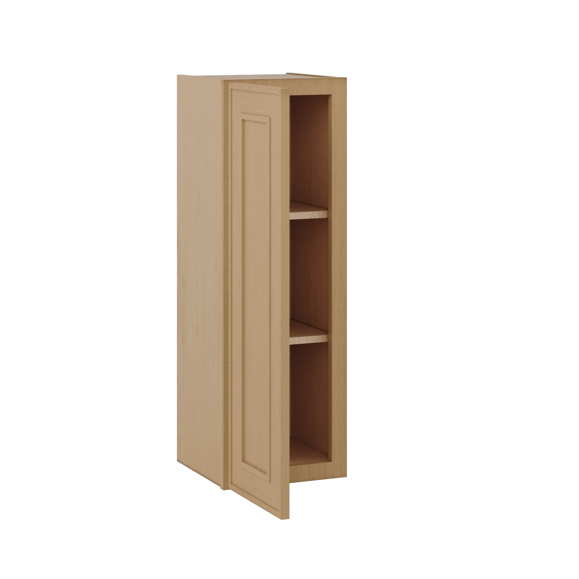 36" Tall Single Door 9", 12", 15", 18" & 21" Elegant Oak 1-1/4" Overlay Shaker Wall Cabinet - Image 5