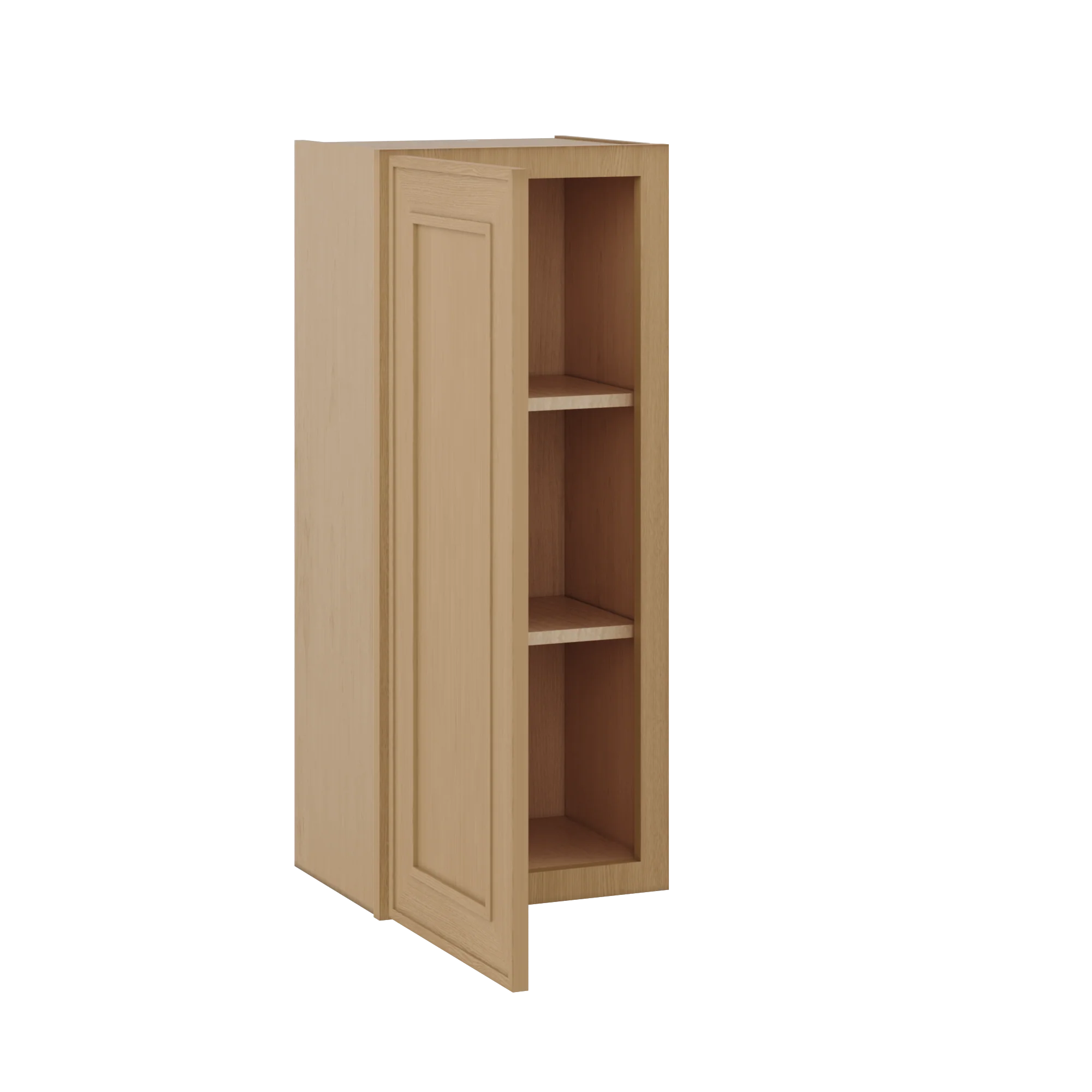 36" Tall Single Door 9", 12", 15", 18" & 21" Elegant Oak 1-1/4" Overlay Shaker Wall Cabinet - Image 7