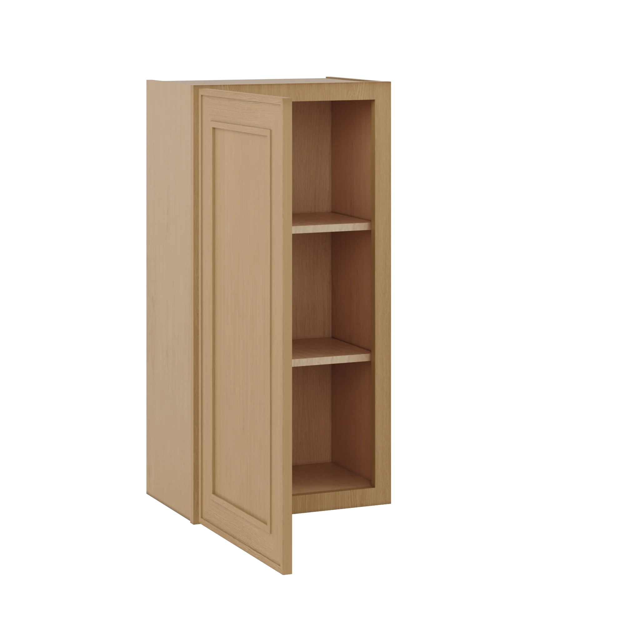 36" Tall Single Door 9", 12", 15", 18" & 21" Elegant Oak 1-1/4" Overlay Shaker Wall Cabinet - Image 9