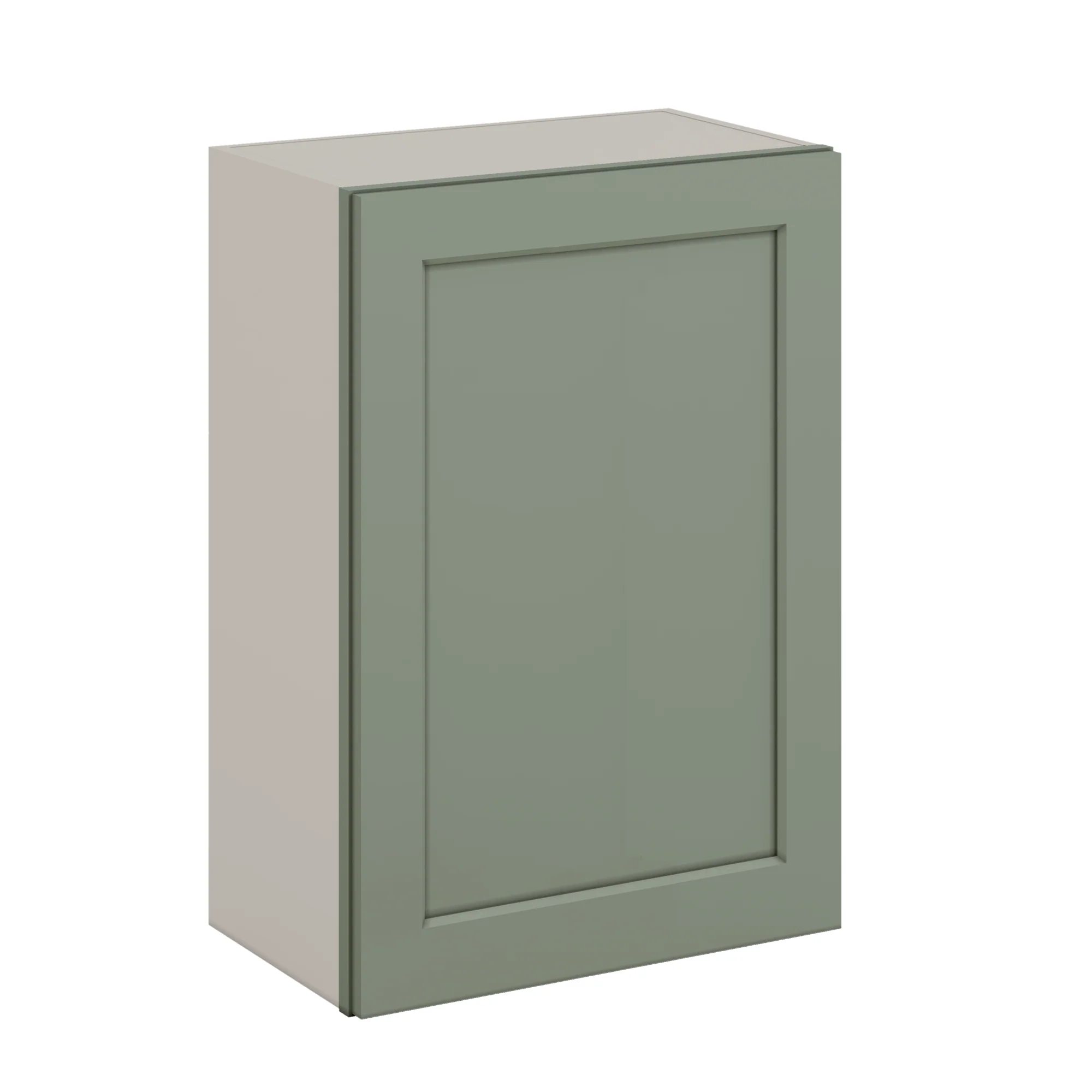 30" Tall Green Shaker 1-1/4" Overlay Wall Cabinet - Single Door 9", 12", 15", 18", 21" WIde - Image 5