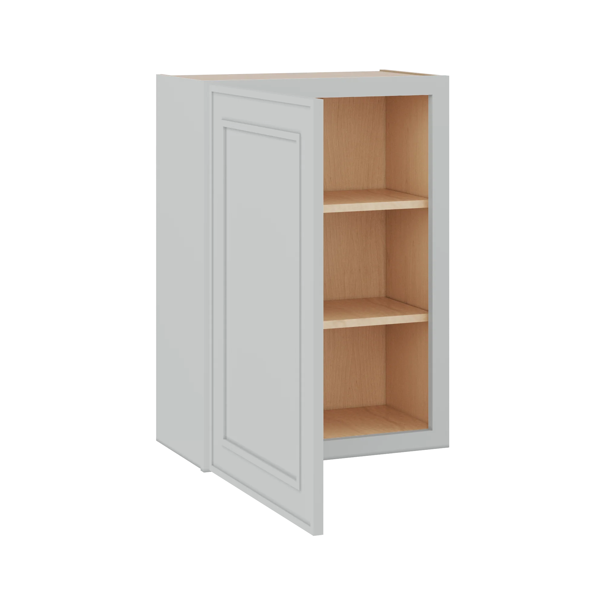 30" Tall Single Door 9", 12", 15", 18" & 21" Wall Cabinet White Elegant Oak Craftsman Shaker 1-1/4" Overlay Shaker - Image 10
