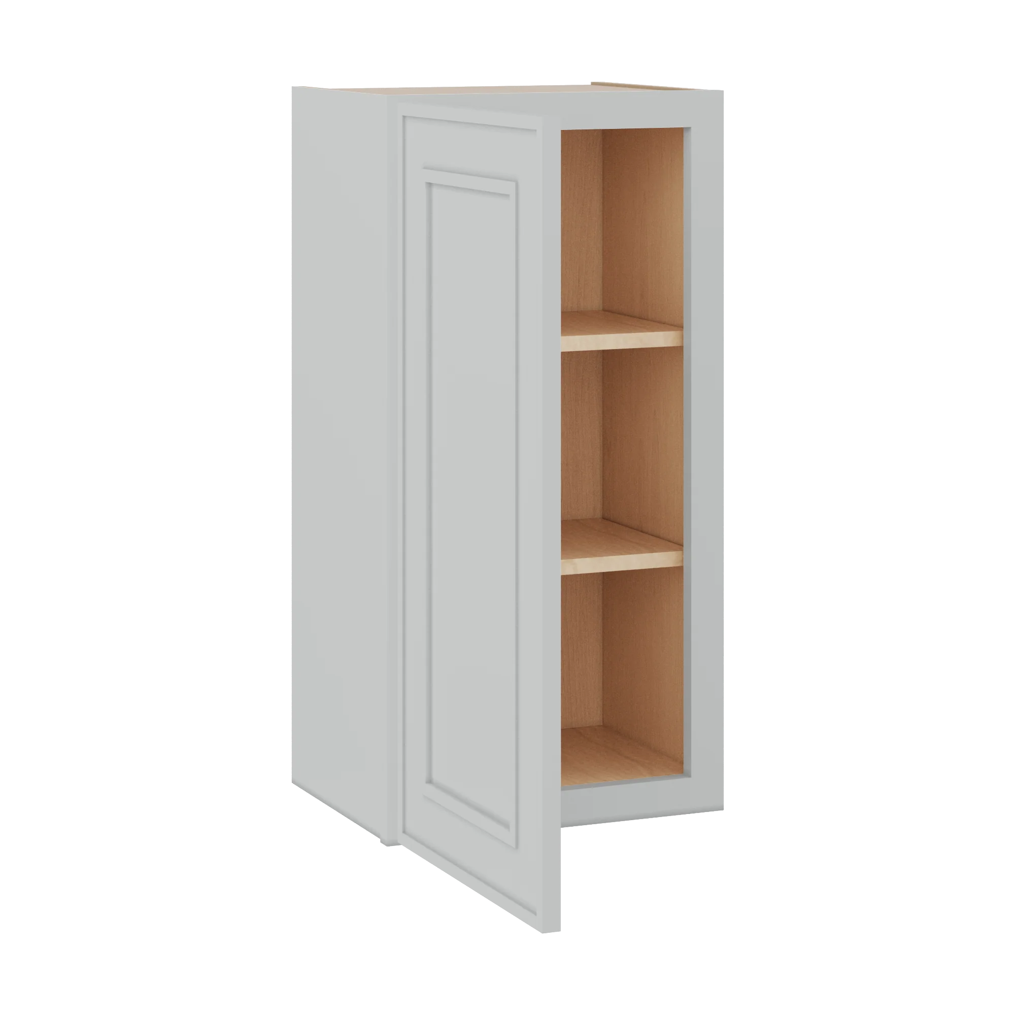 30" Tall Single Door 9", 12", 15", 18" & 21" Wall Cabinet White Elegant Oak Craftsman Shaker 1-1/4" Overlay Shaker - Image 6