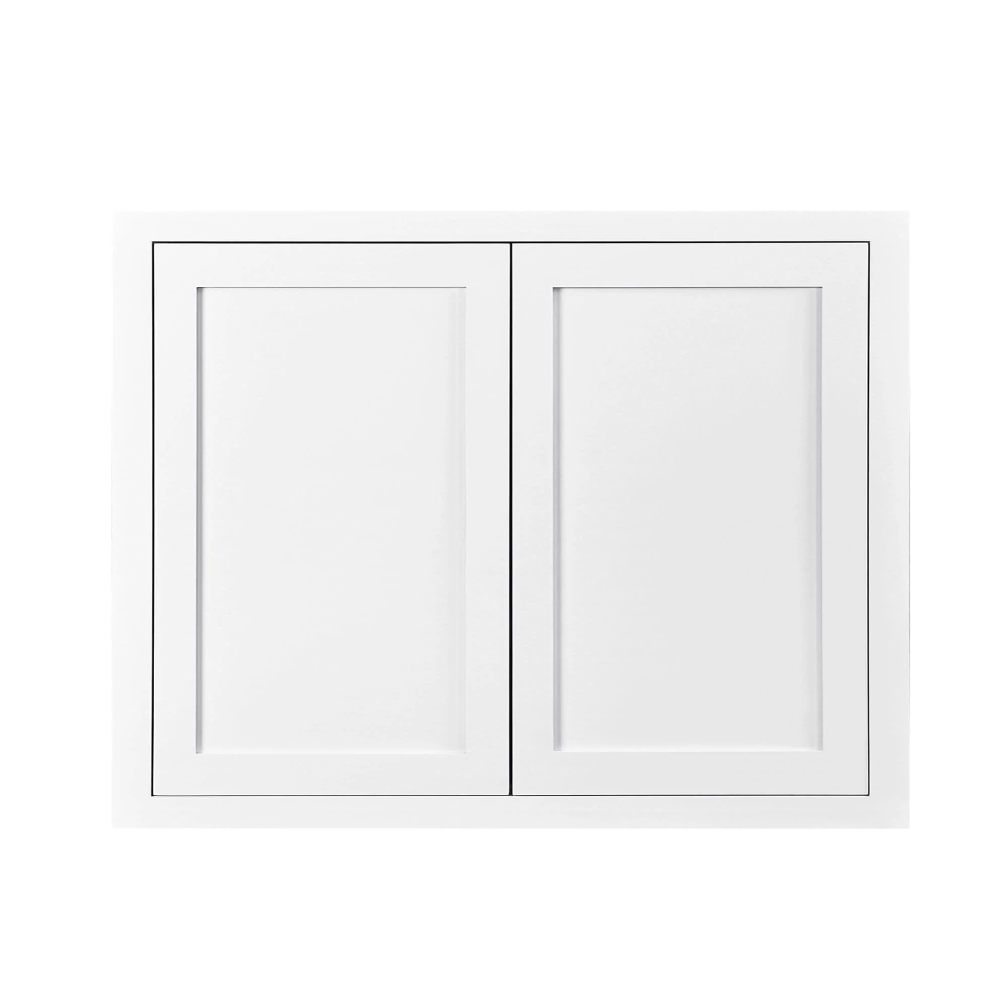 30" Tall Wall Cabinet - Double Door 24", 27", 30", 33" & 36" Tall Snow White Inset Shaker - Image 10