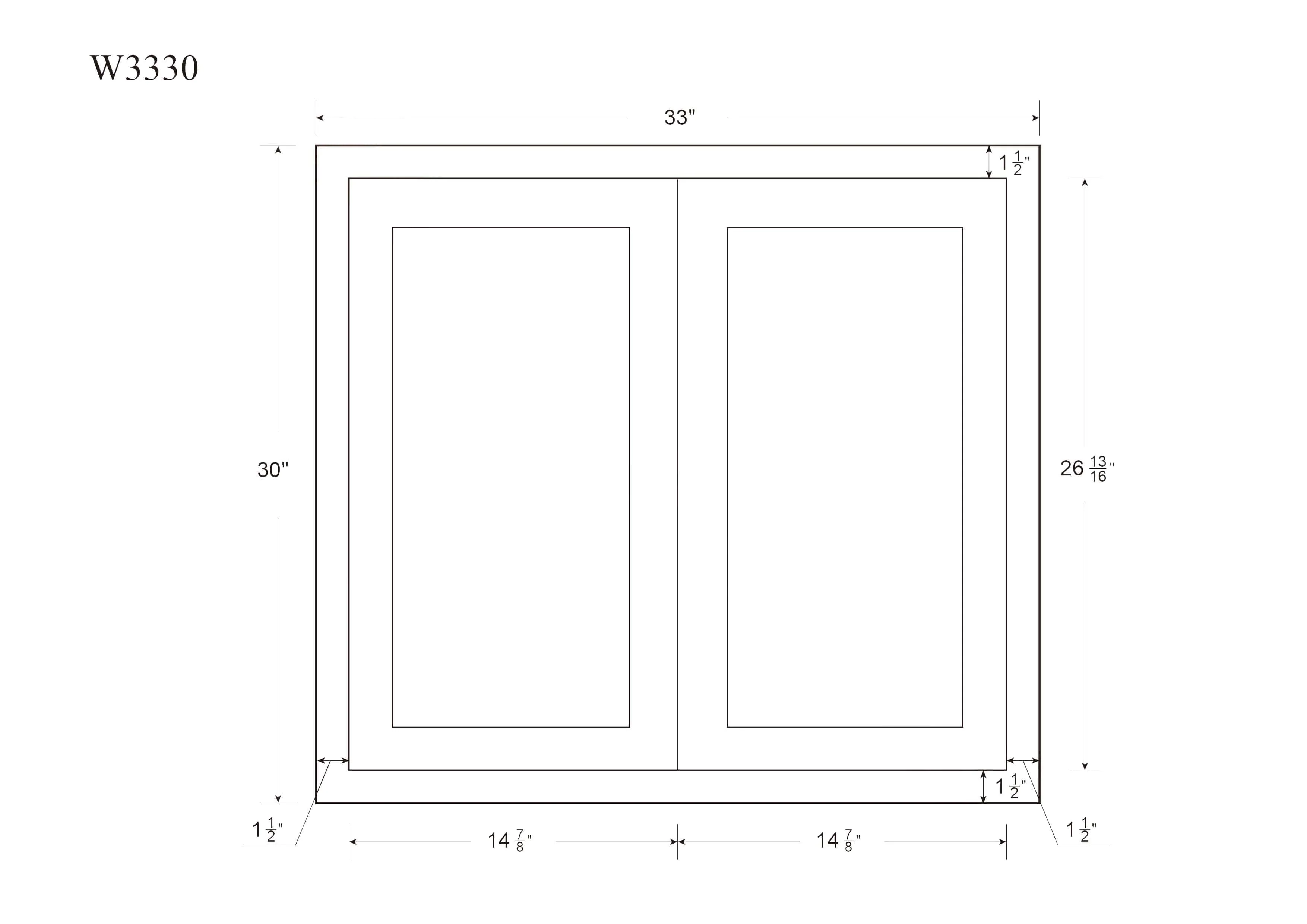 30" Tall Wall Cabinet - Double Door 24", 27", 30", 33" & 36" Tall Snow White Inset Shaker - Image 13