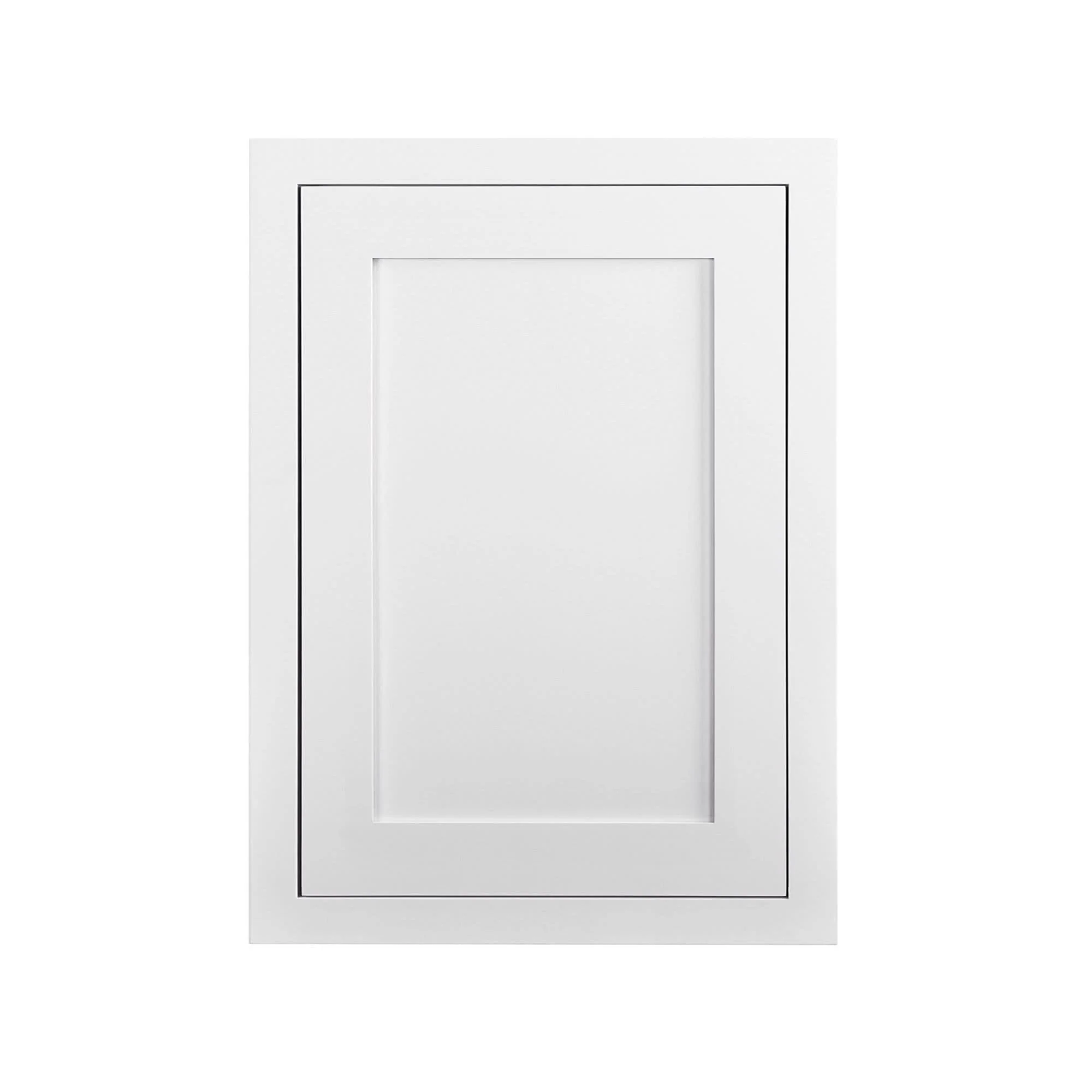 30" Tall Wall Cabinet - Single Door 9", 12", 15", 18" & 21" Wide Snow White Inset Shaker - Image 15
