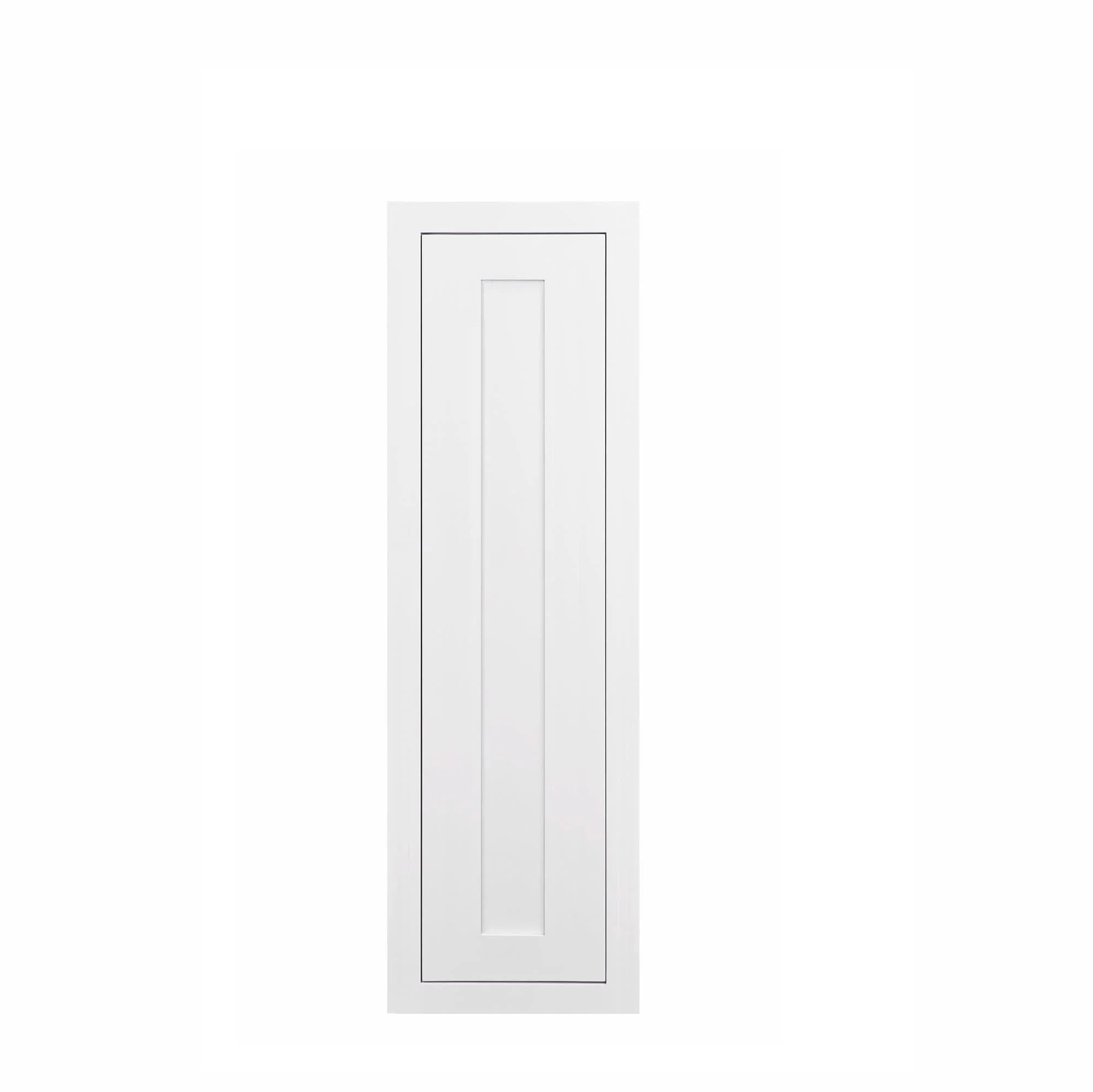 30" Tall Wall Cabinet - Single Door 9", 12", 15", 18" & 21" Wide Snow White Inset Shaker - Image 7