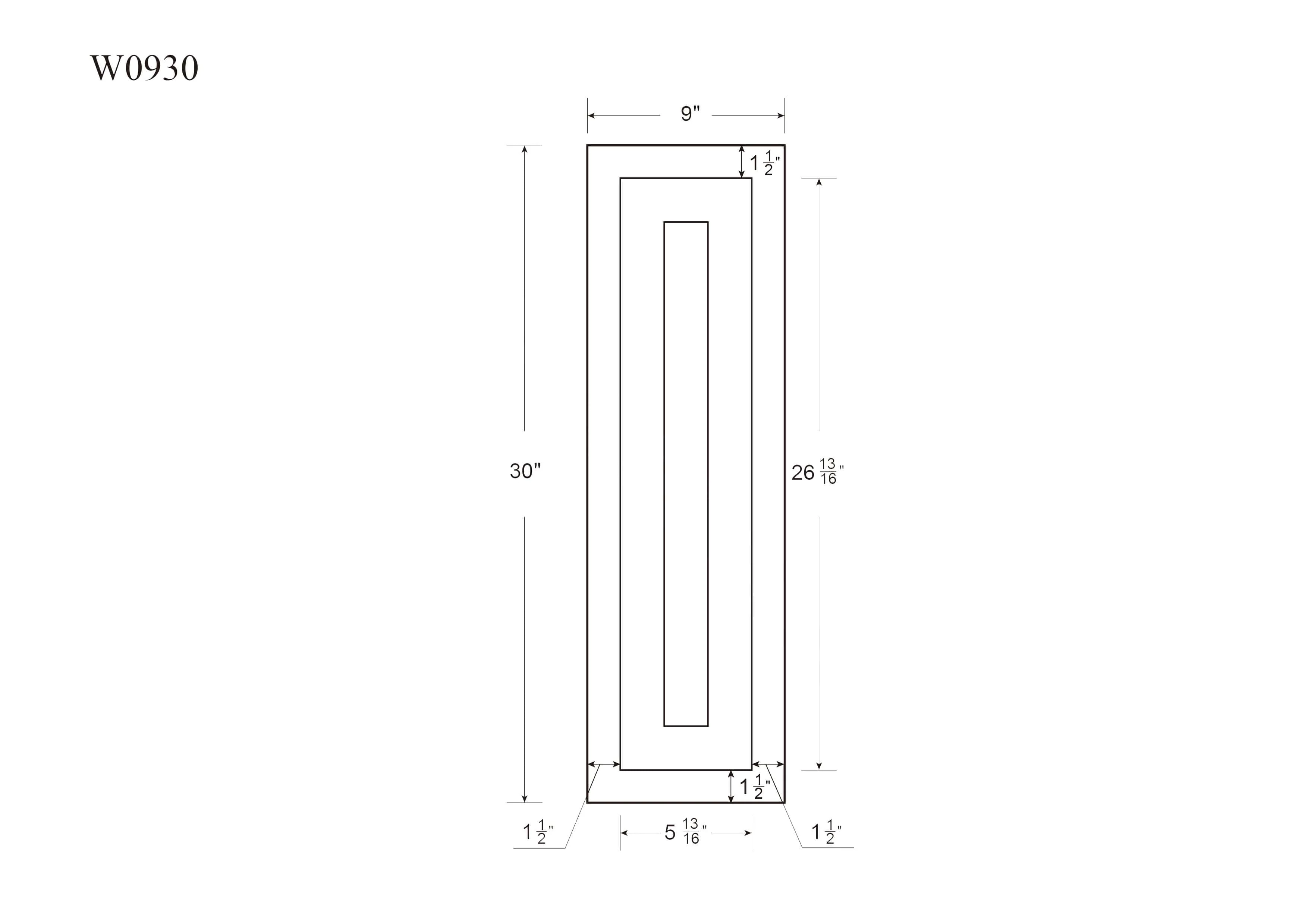30" Tall Wall Cabinet - Single Door 9", 12", 15", 18" & 21" Wide Snow White Inset Shaker - Image 8