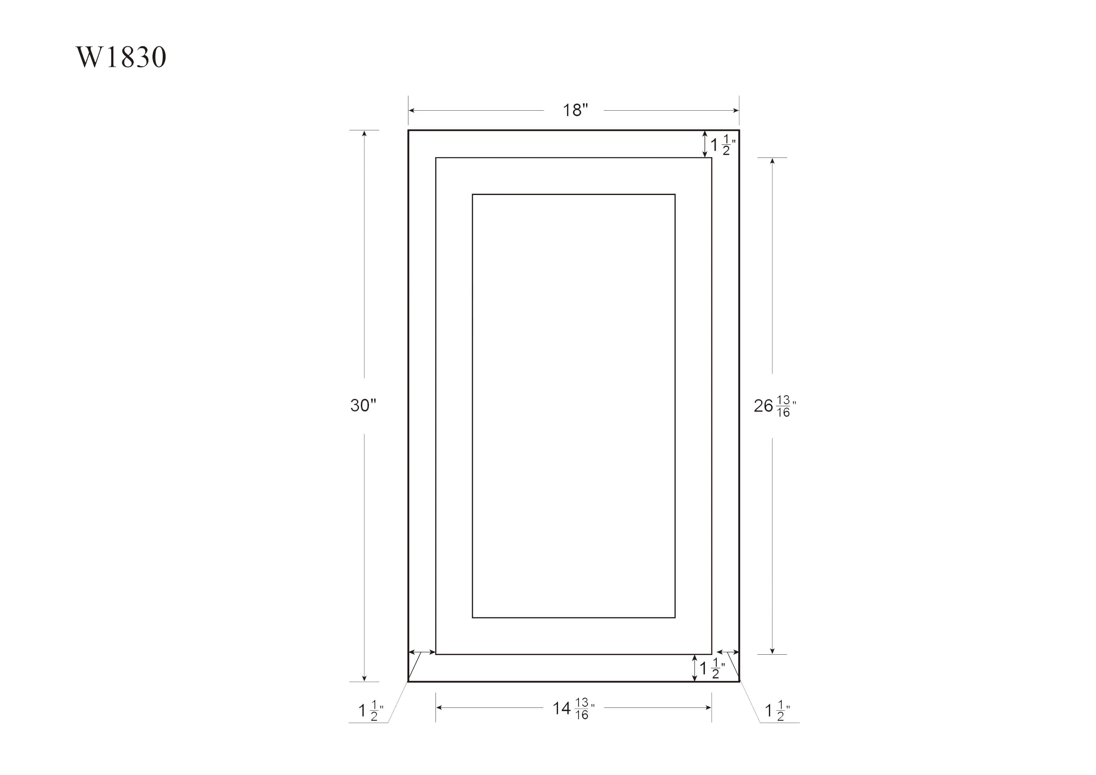30" Tall Wall Cabinet - Single Door 9", 12", 15", 18" & 21" Wide Snow White Inset Shaker - Image 14