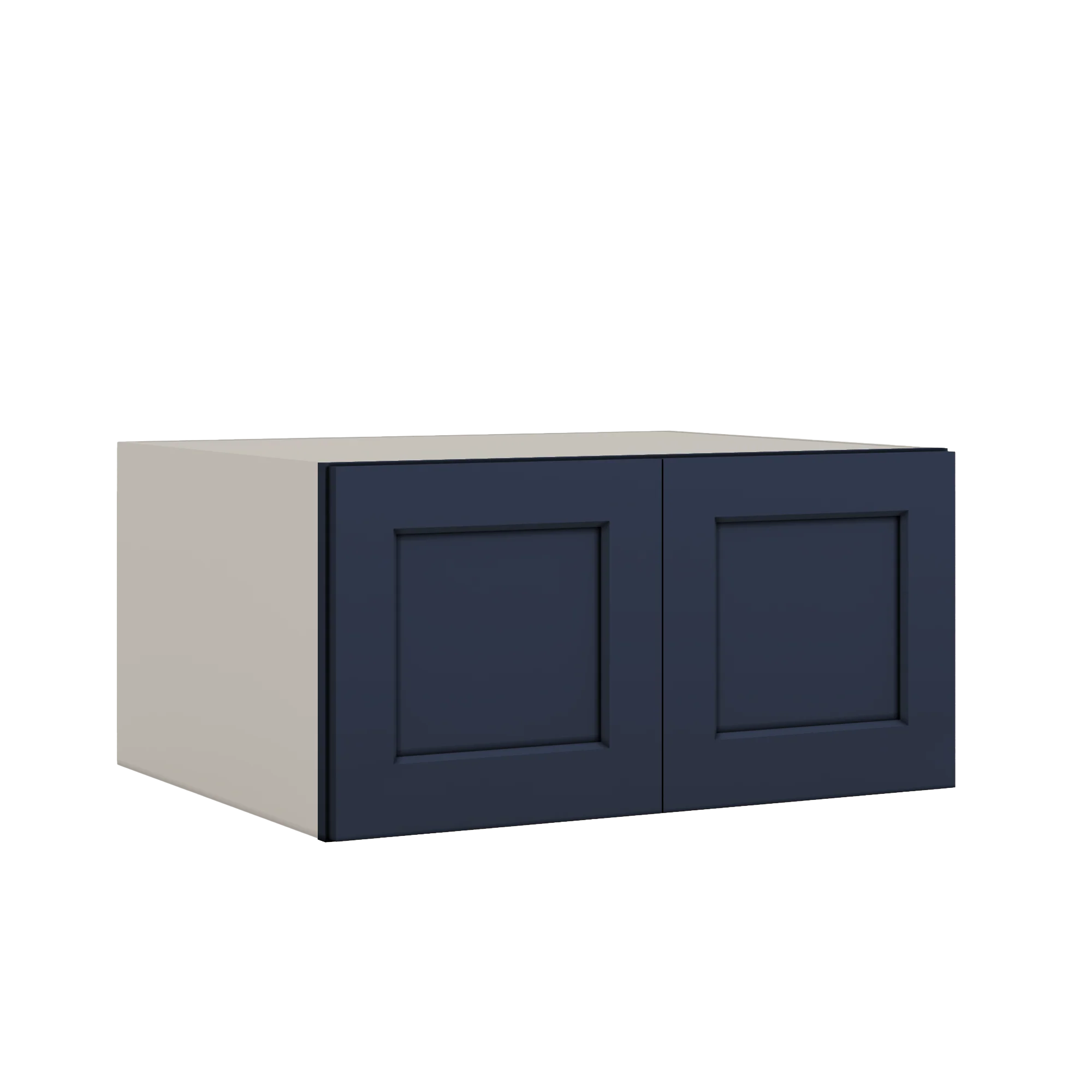 30" Wide 24" Deep Bridge 15HNS Hermosa Noir Black Shaker 1-1/4" Overlay Wall Cabinet - Double Door 12", 15", 18", 21" & 24" Tall - Image 4